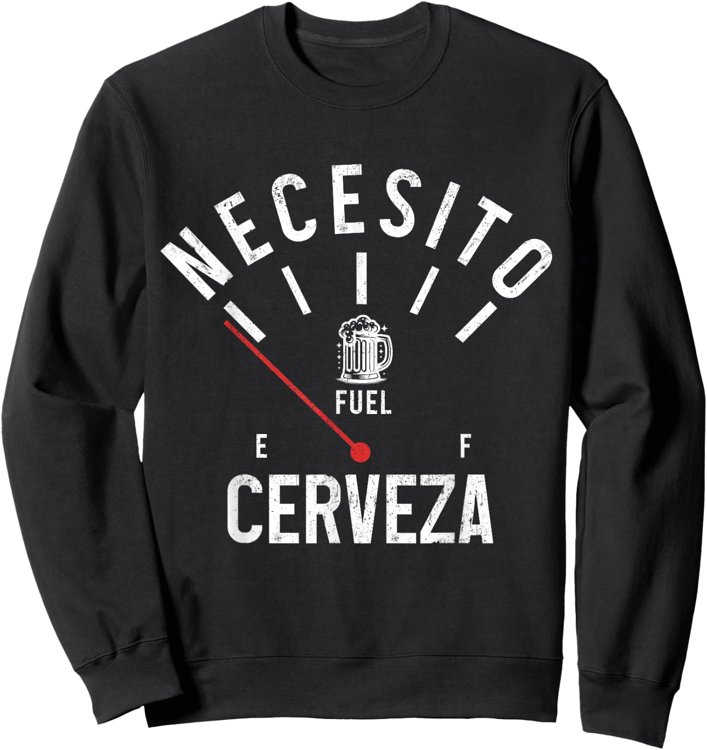 Necesito Cerveza Need Beer Funny Spanish Hispanic Beer Lover Sweatshirt - Sweatshirt | Black