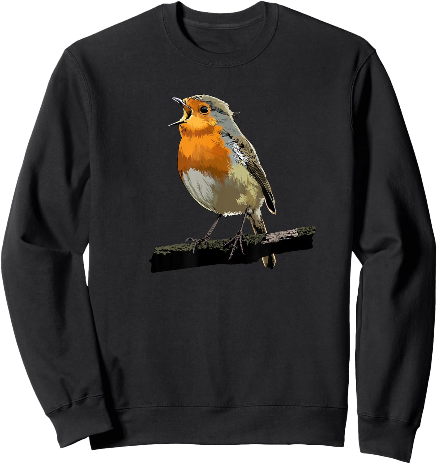 Robin Bird Watching Redbreast Birding Gift Sweatshirt - Sweatshirt | Black