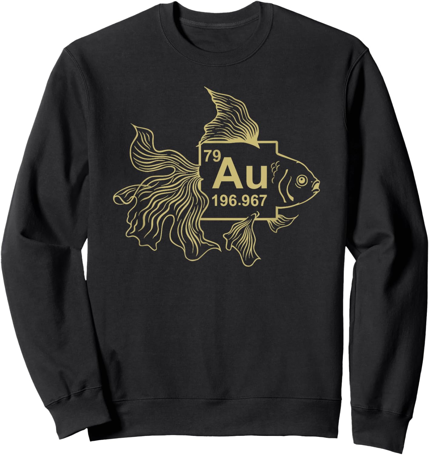 Goldfish - Gold fish - AU Chemistry Science - AU Element Sweatshirt - Sweatshirt | Black