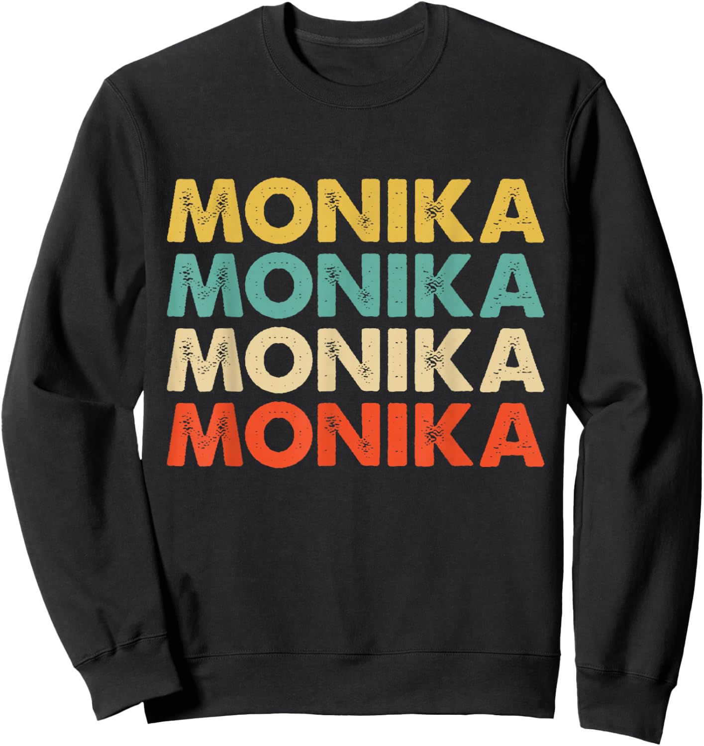 Monika Name Sweatshirt - Sweatshirt | Black