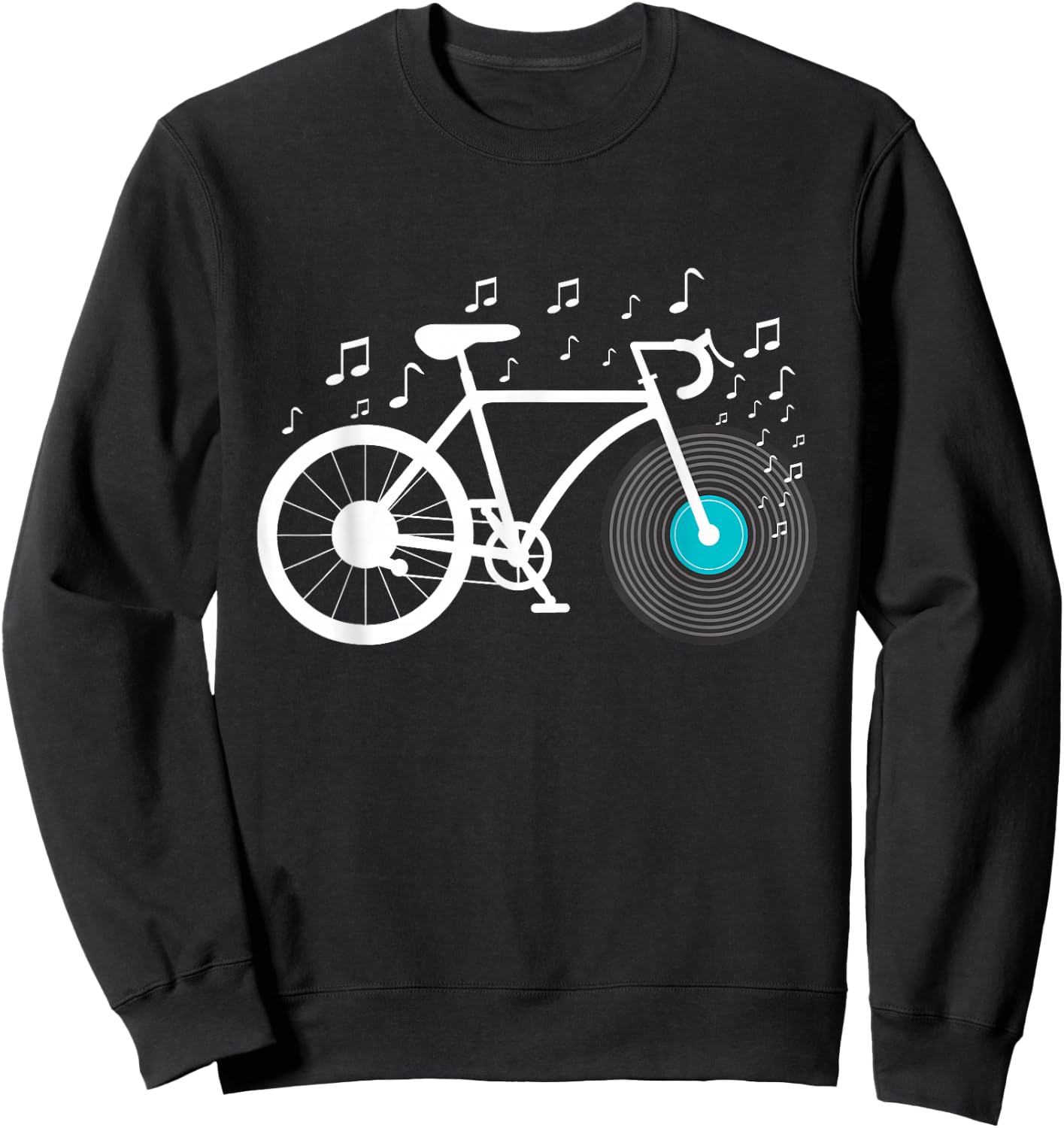 Bicycle Vinyl Record - Cyclist Bike LP Music Collector Sweatshirt - Sweatshirt | Black