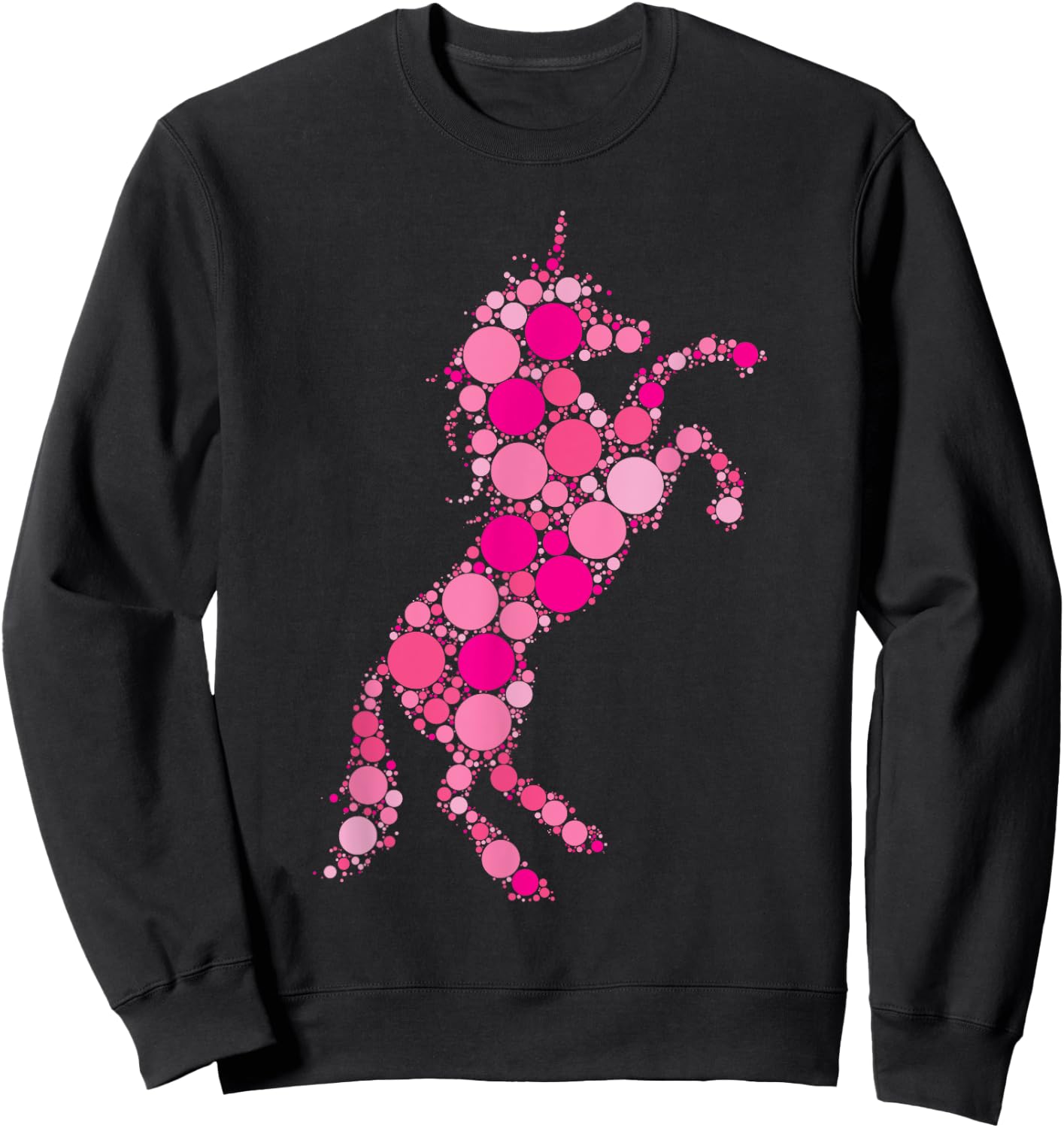Pink Polka Dot Unicorn International Dot Day Sweatshirt - Sweatshirt | Black