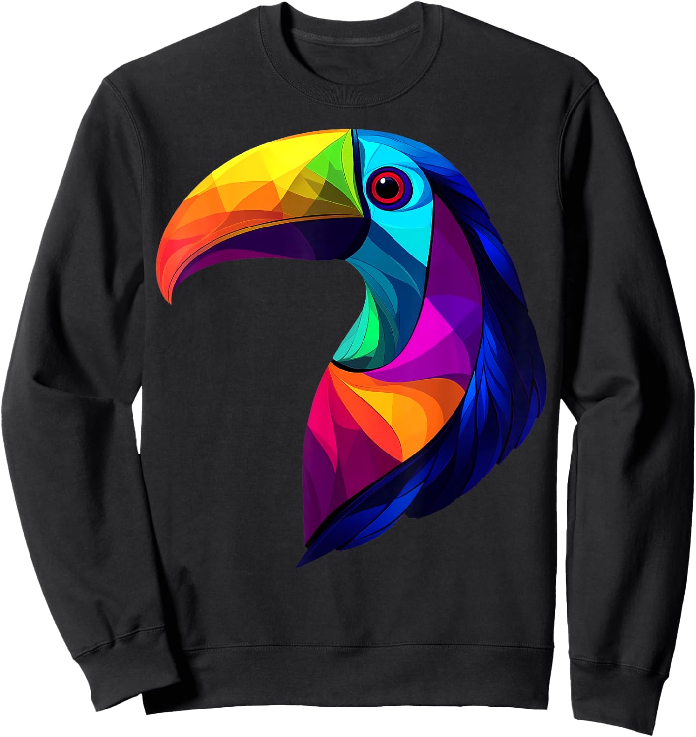 Colorful Toucan Vibrant Rainforest Jungle Animals Black Sweatshirt - Sweatshirt | Black