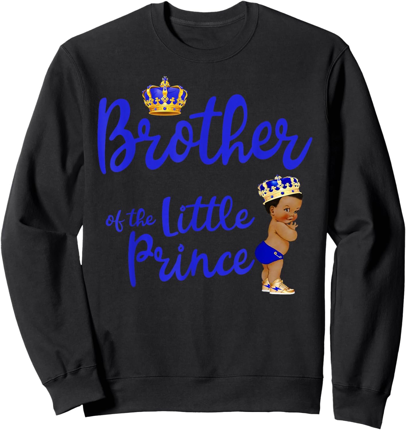 Brother Of The Birthday Prince Boy Bday Party Idea Sweatshirt - Sweatshirt | Black