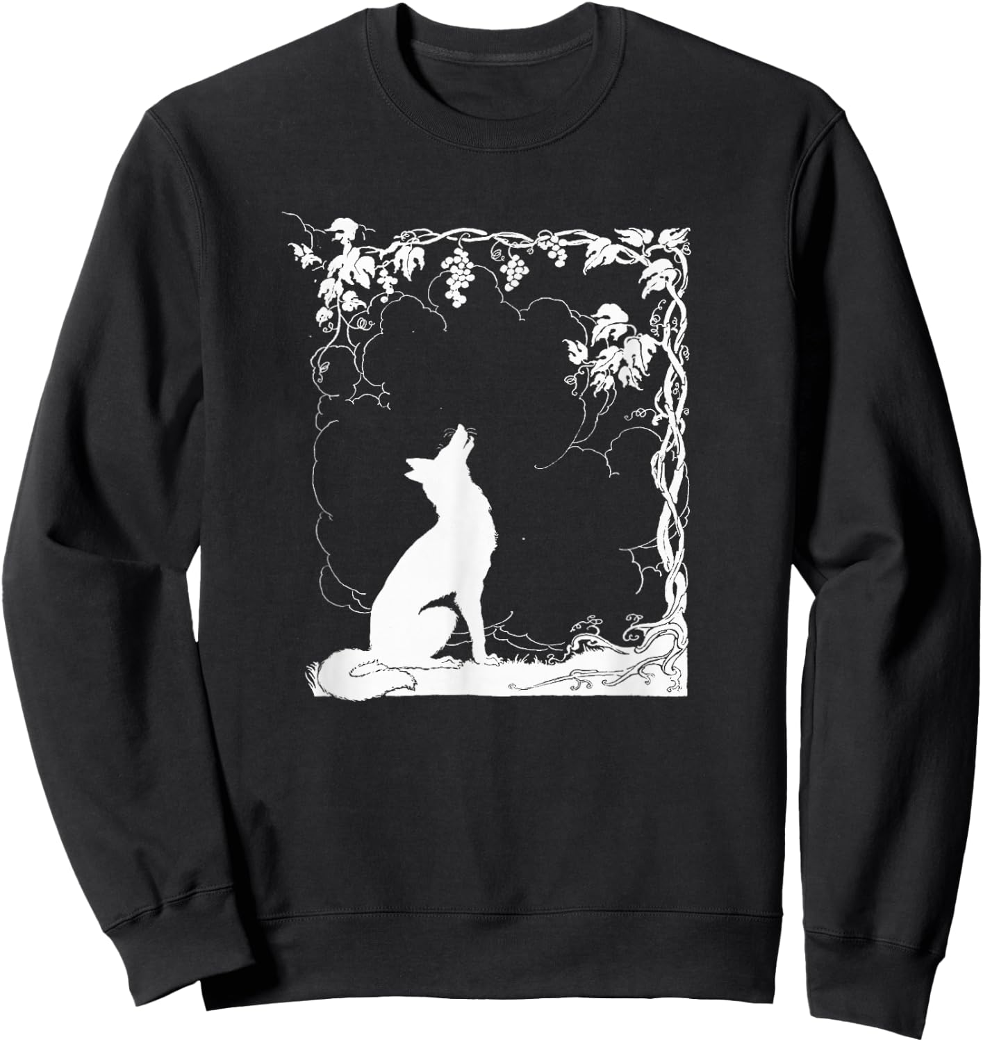 The Fox and the Grapes - Aesop's Fables Sweatshirt - Sweatshirt | Black