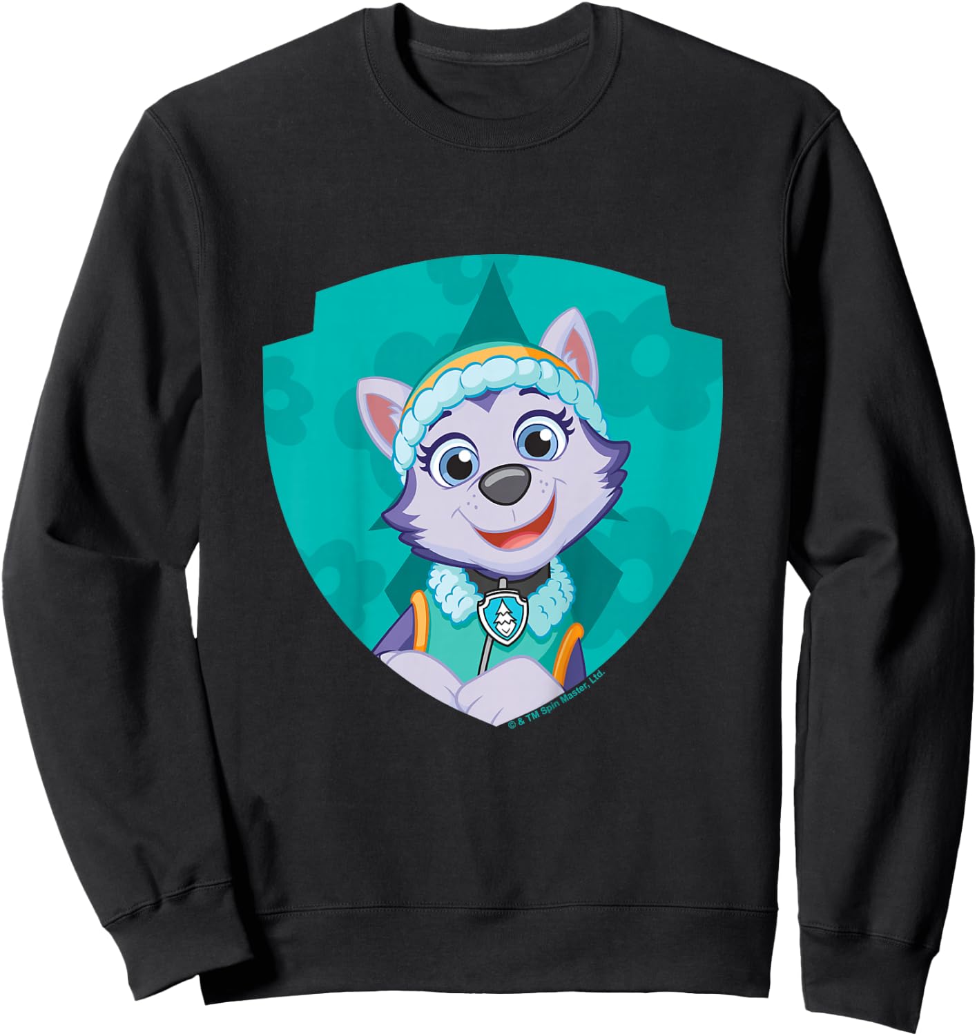PAW Patrol Everest Big Chest Shield Emblem Sweatshirt - Sweatshirt | Black