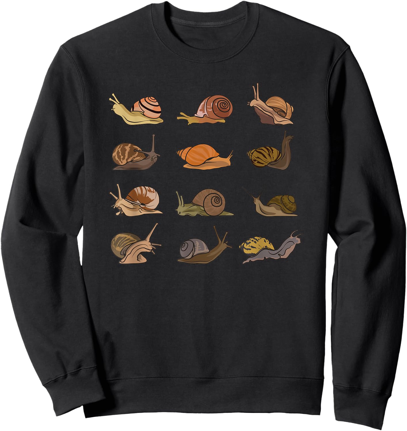Snail Design Women Insect Snail Themed Snail Lover Sweatshirt - Sweatshirt | Black