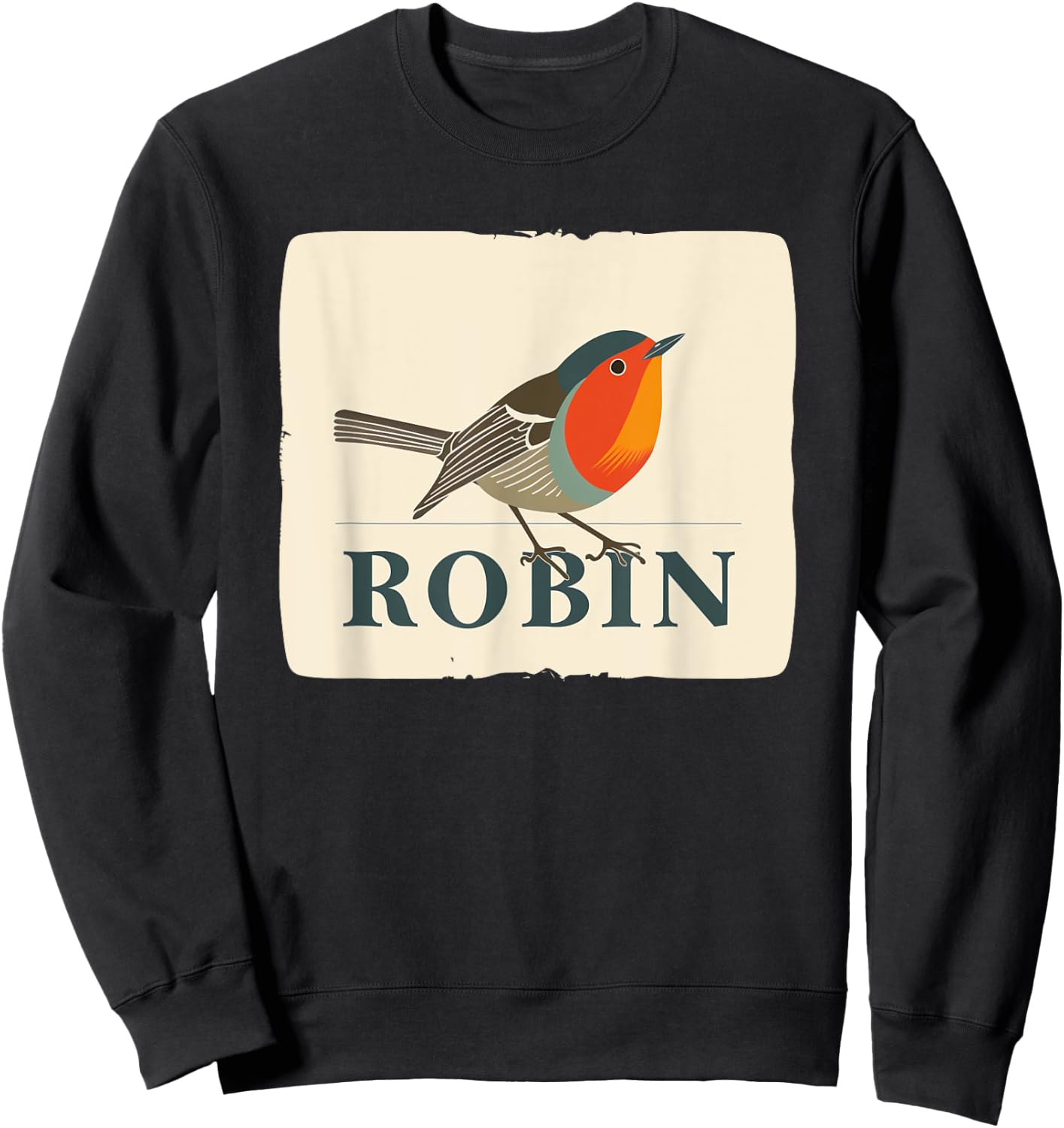 Awesome vibrant Robin Bird for colorful Animals Lovers Sweatshirt - Sweatshirt | Black