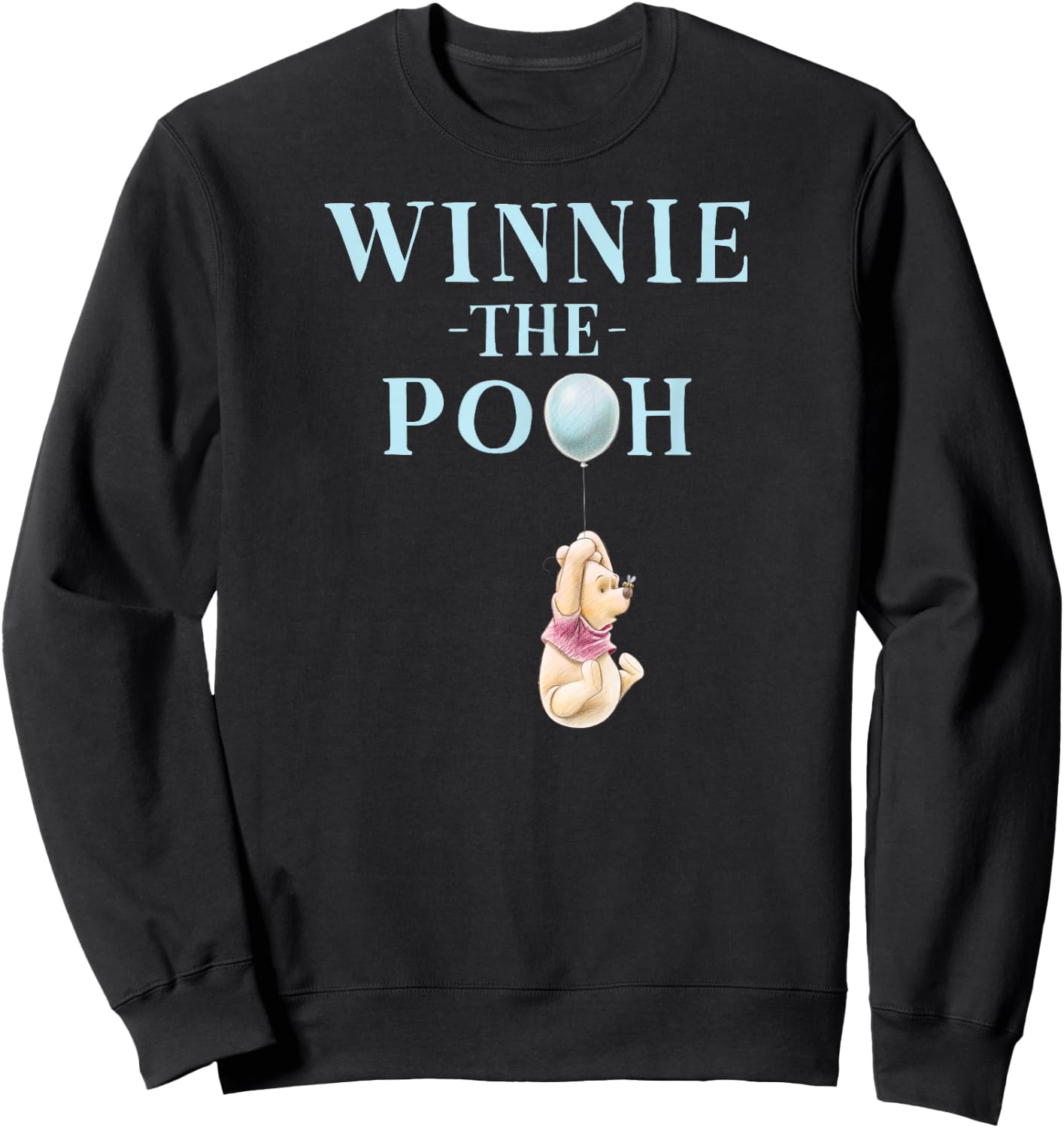 Winnie the Pooh - Pooh With Blue Balloon Sweatshirt - Sweatshirt | Black