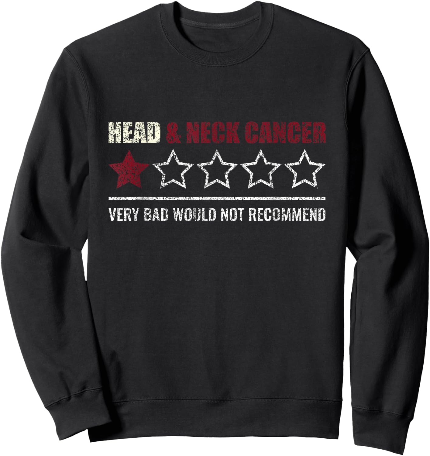 Funny Head & Neck Cancer Would Not Recommend Survivor Sweatshirt - Sweatshirt | Black