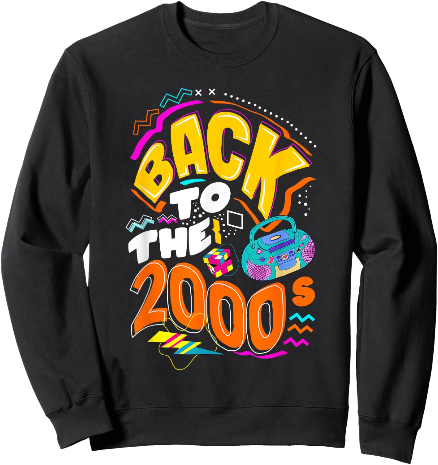 Back to the 2000's vintage two-thousands retro 00s Sweatshirt - Sweatshirt | Black