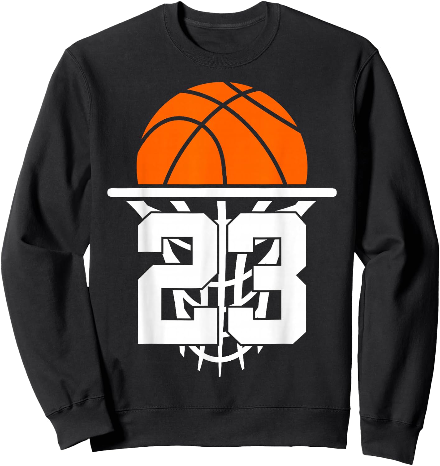 23 Years Basketball 23rd Birthday Sweatshirt - Sweatshirt | Black