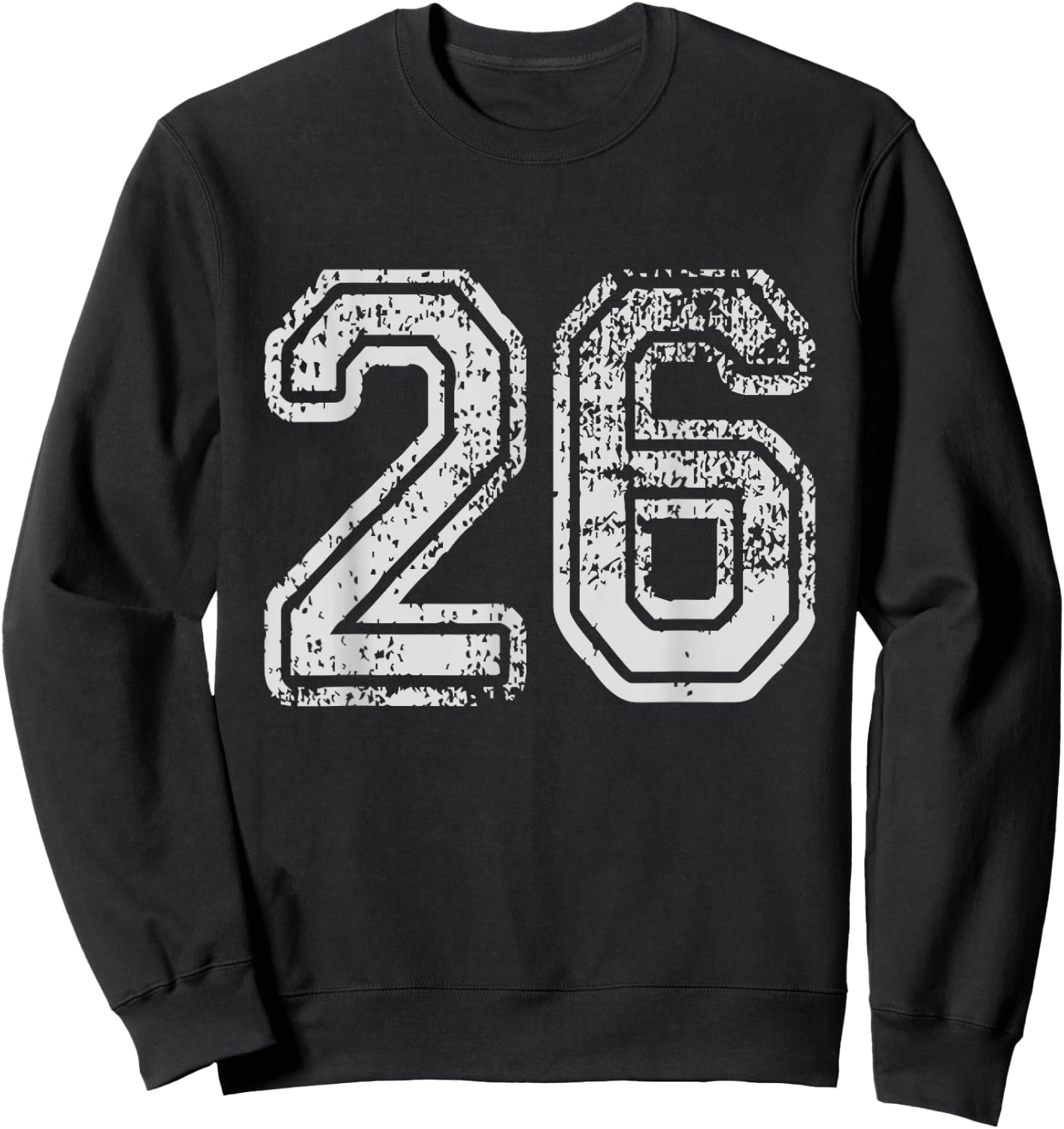 Team Jersey Uniforms Number 26 School Sports 26th Birthday Sweatshirt - Sweatshirt | Black