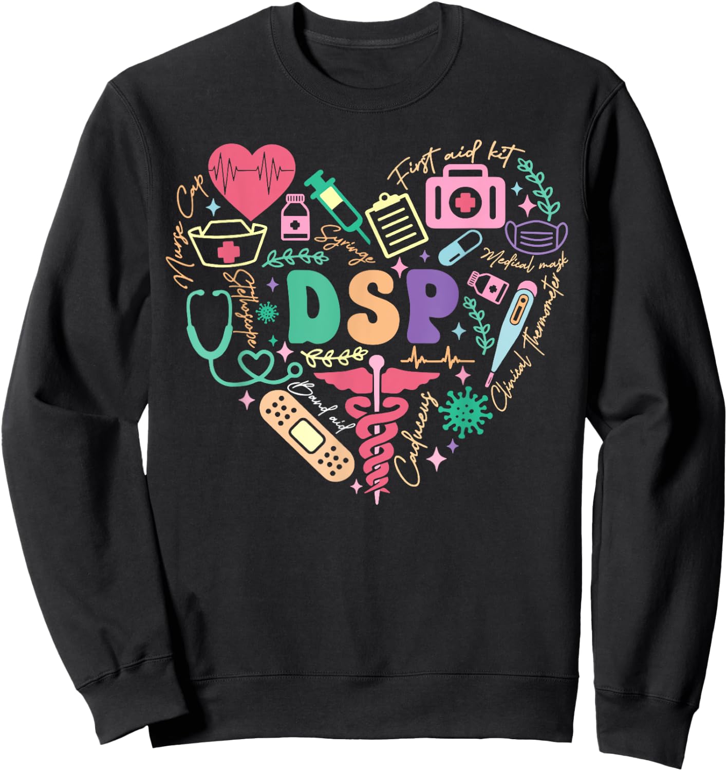 Cute DSP Day Shirt Heart Appreciation Day Gift Sweatshirt - Sweatshirt | Black