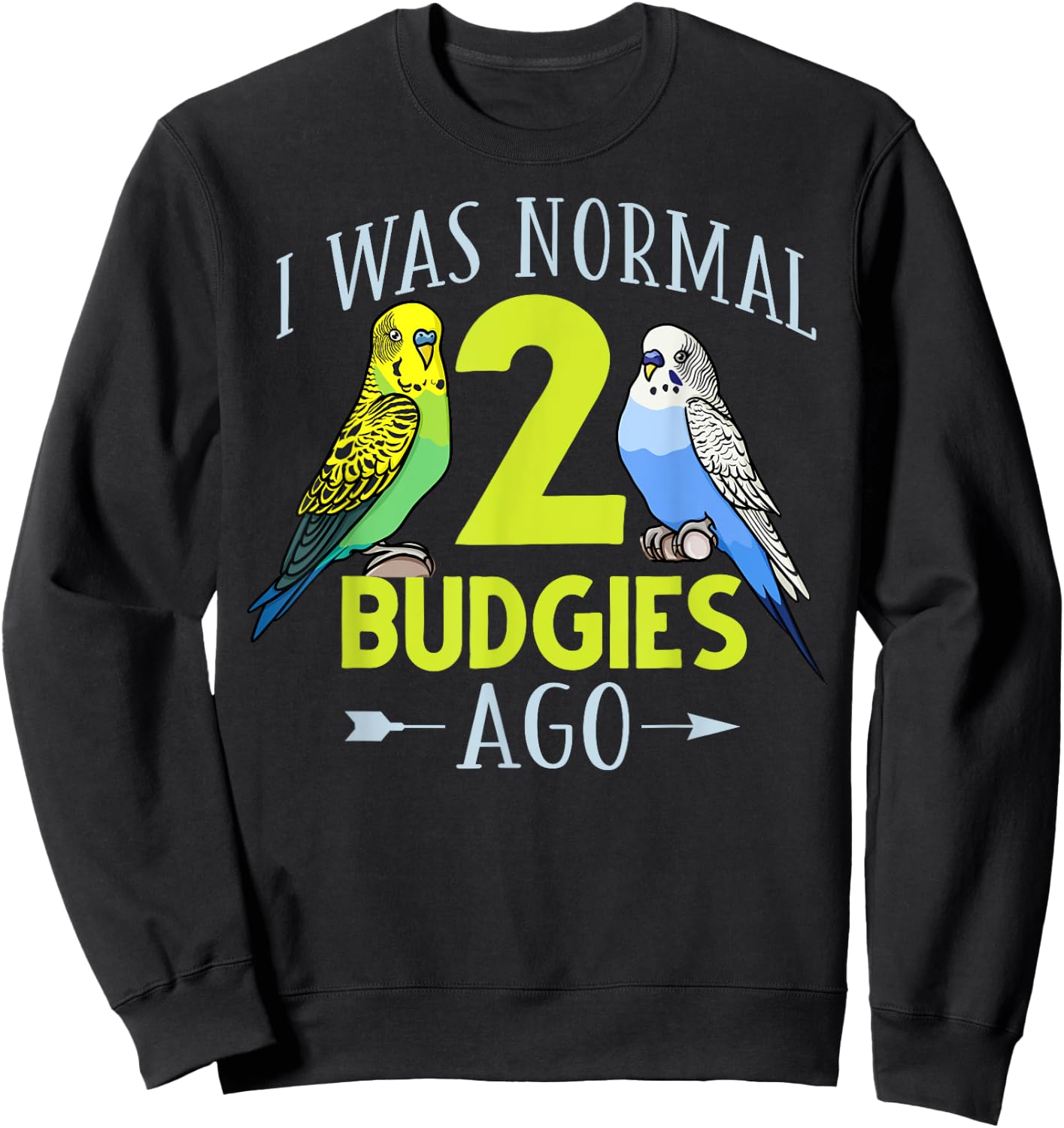 Budgie Bird Budgerigar Parakeet Cage Sweatshirt - Sweatshirt | Black
