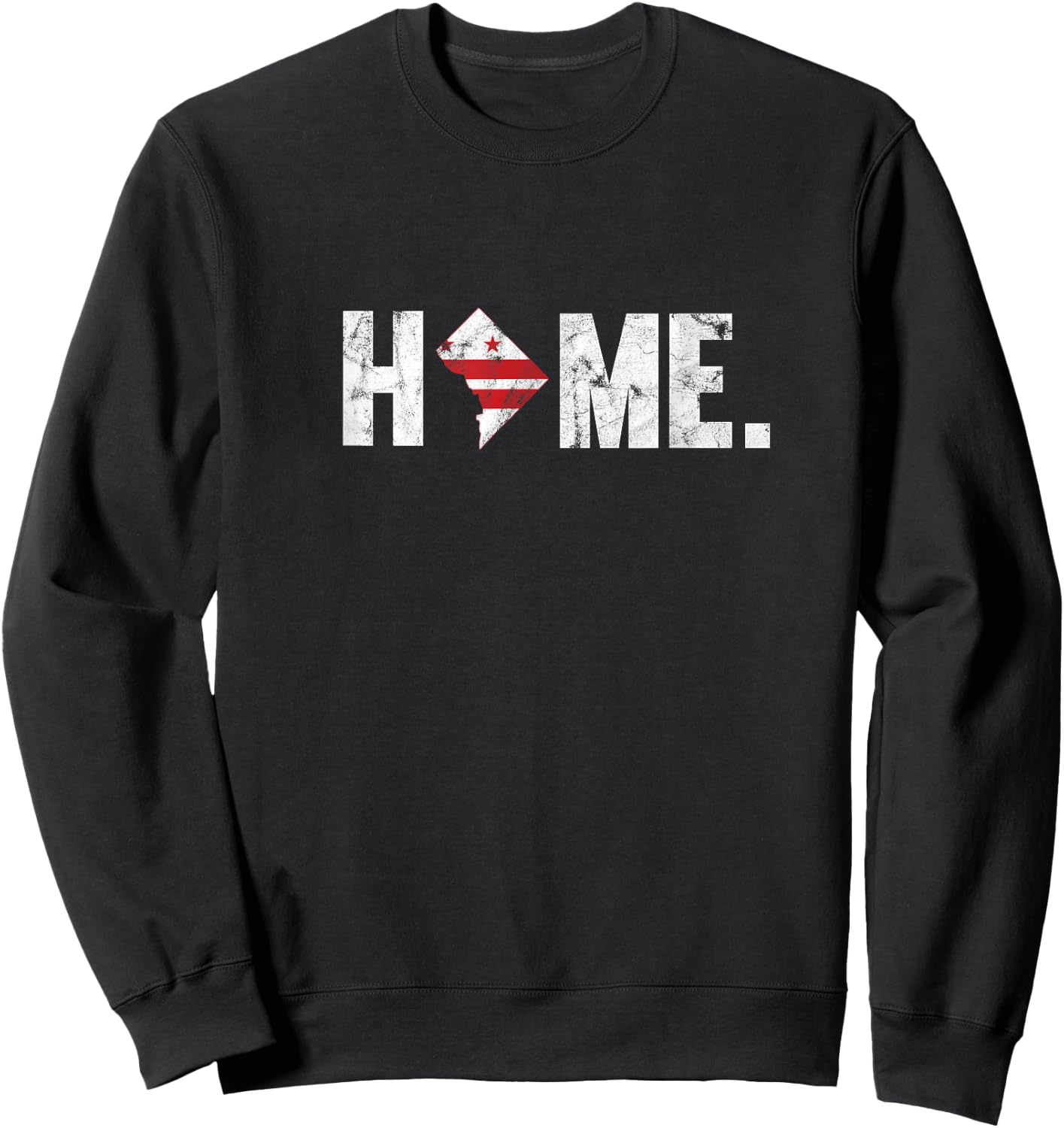 Home State DC Flag Distressed Sweatshirt - Sweatshirt | Black