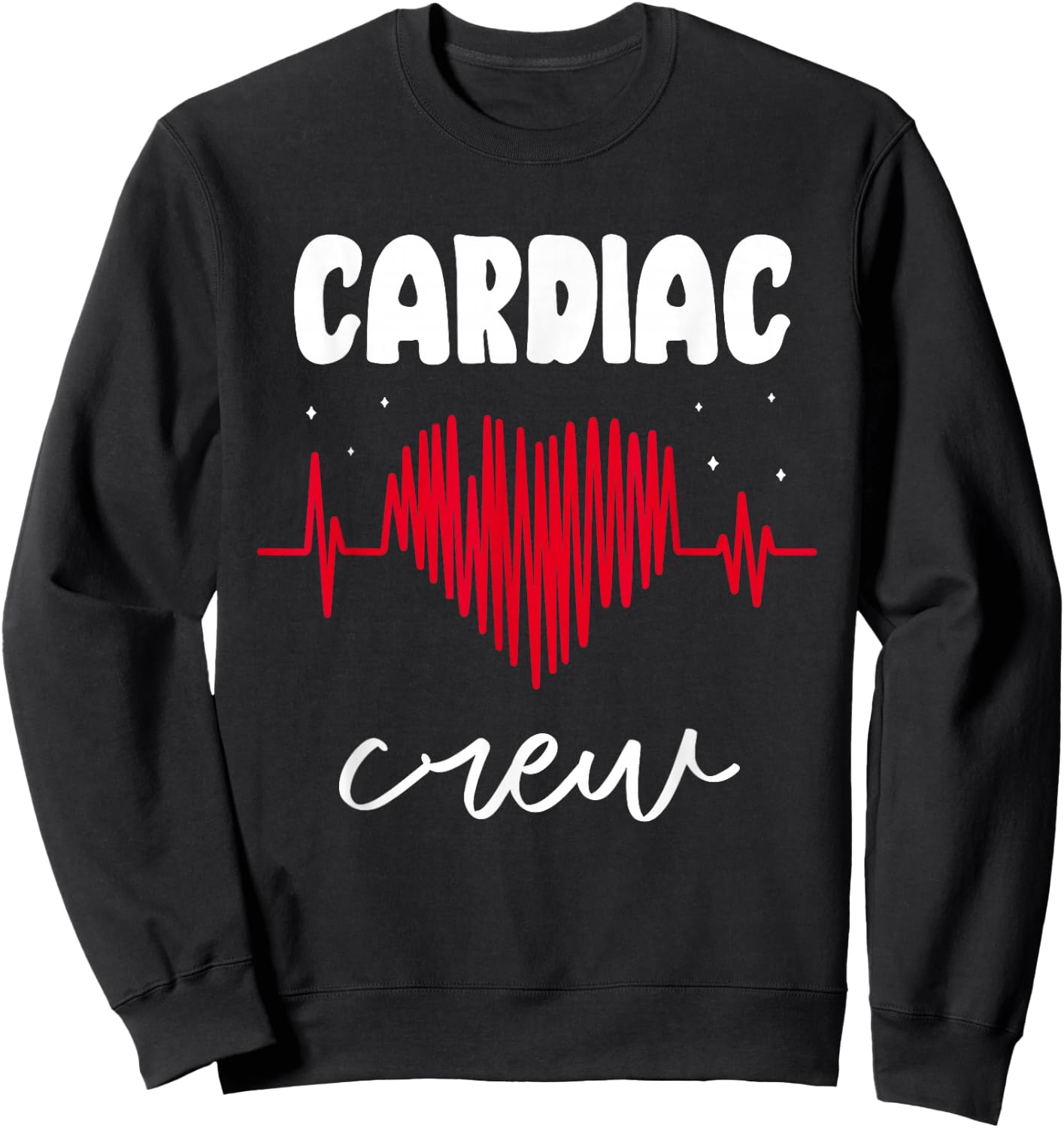 Heart Crew Cardiology Nursing Heart Nurse Sweatshirt - Sweatshirt | Black
