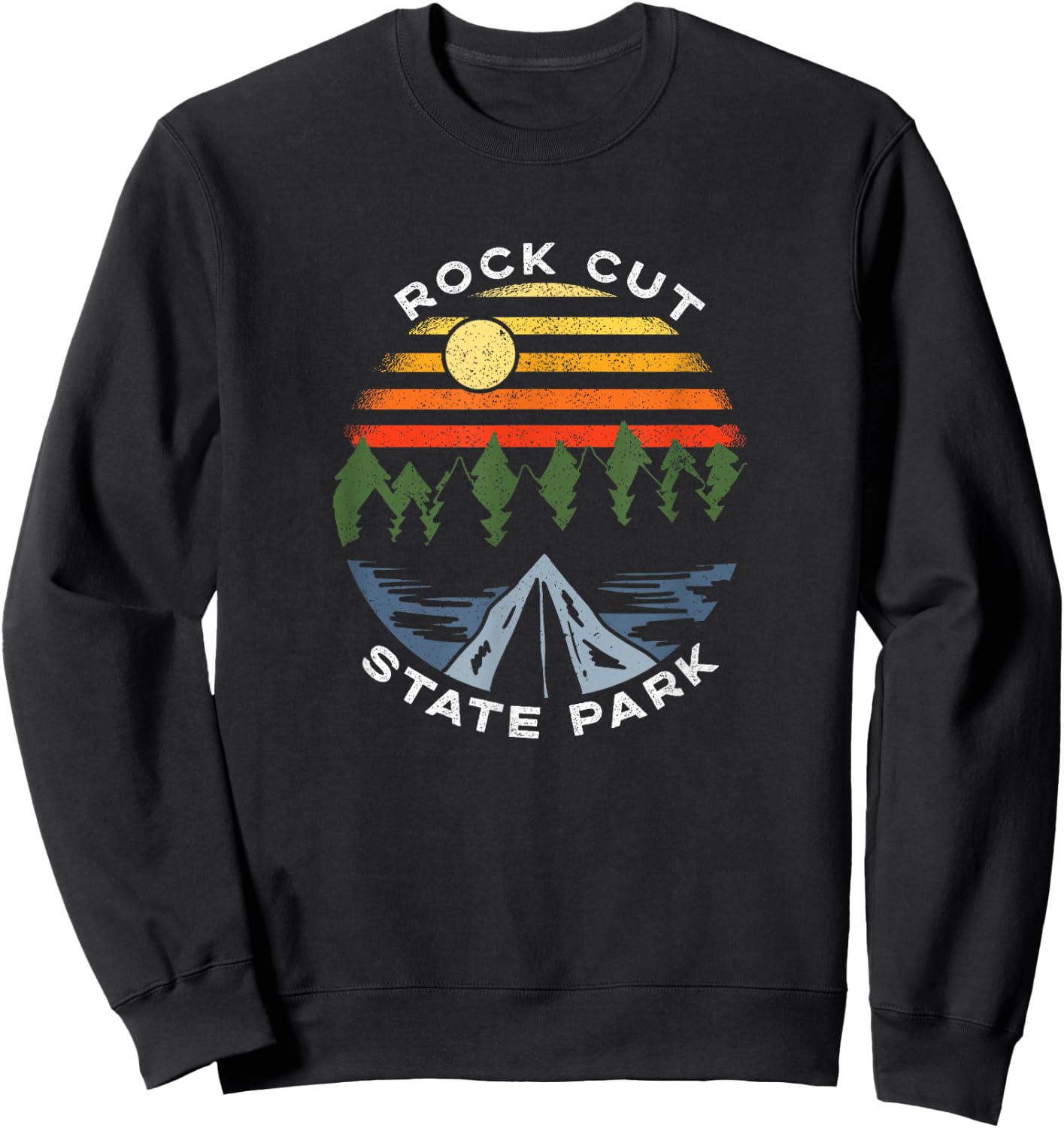 Rock Cut State Park Illinois Forest Camping Vacation Sweatshirt - Sweatshirt | Black
