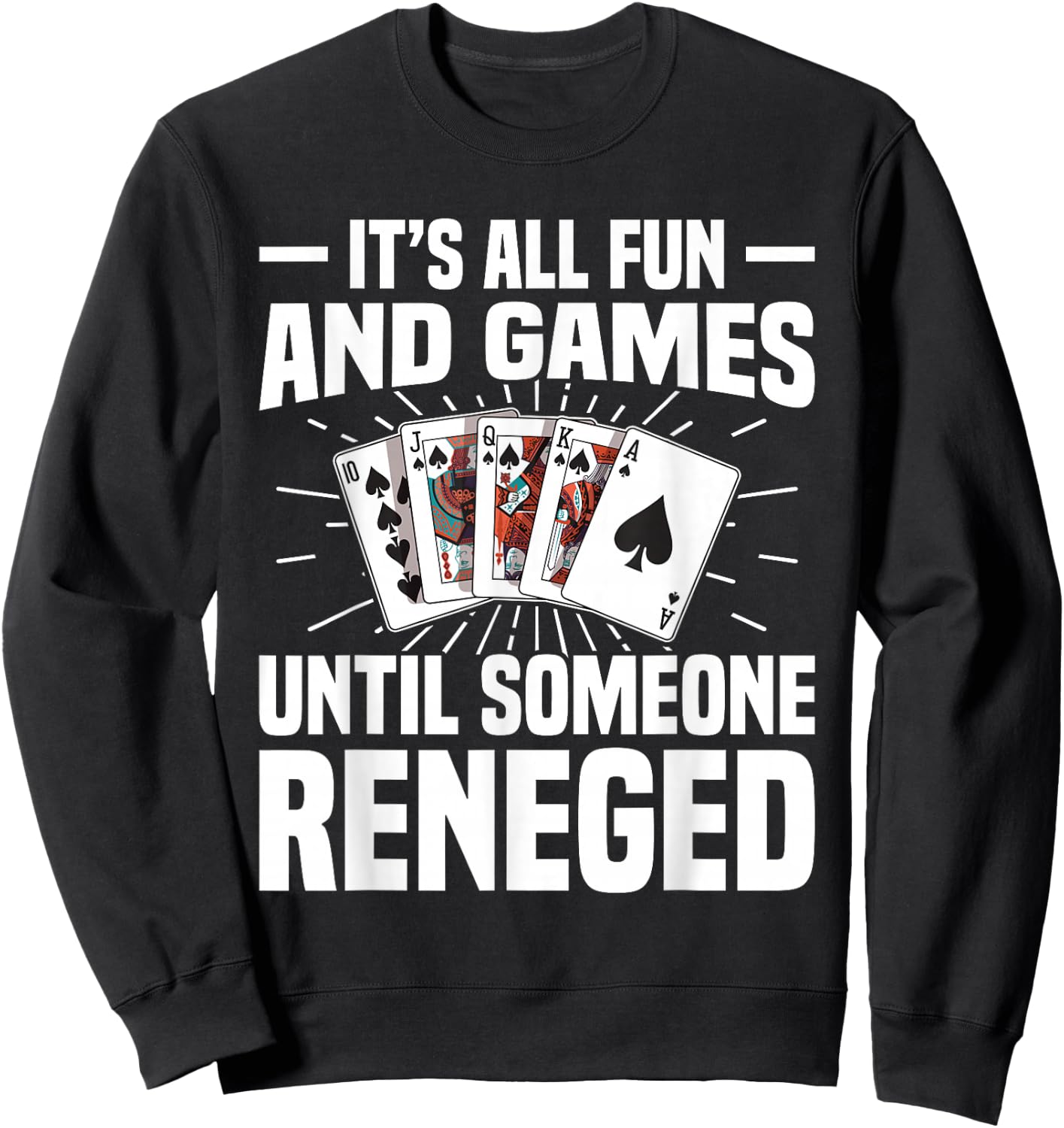 Spades Player Card Game Lover Set Playing Cards Spades Sweatshirt - Sweatshirt | Black