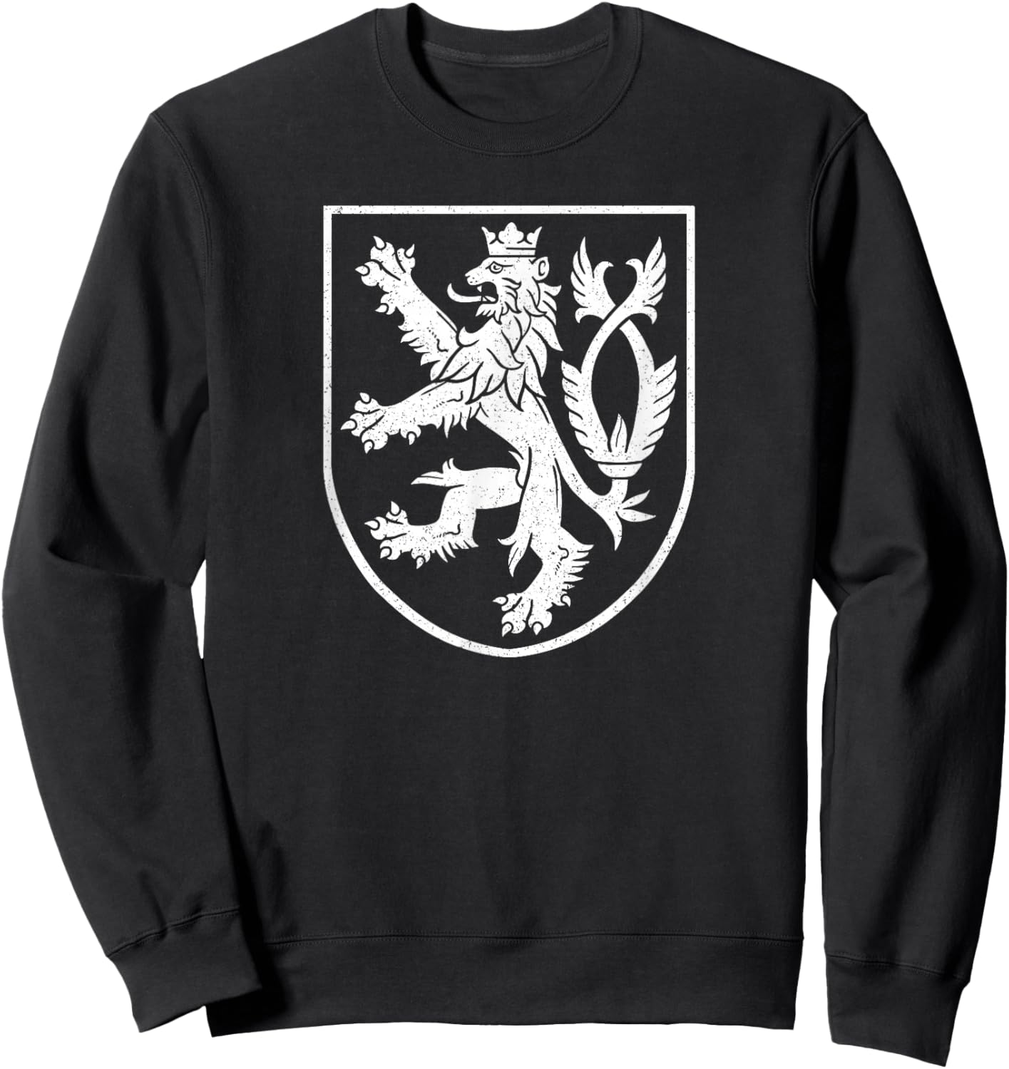 Czech Republic Lion Symbol Czechia Coat of Arms Flag Shield Sweatshirt - Sweatshirt | Black