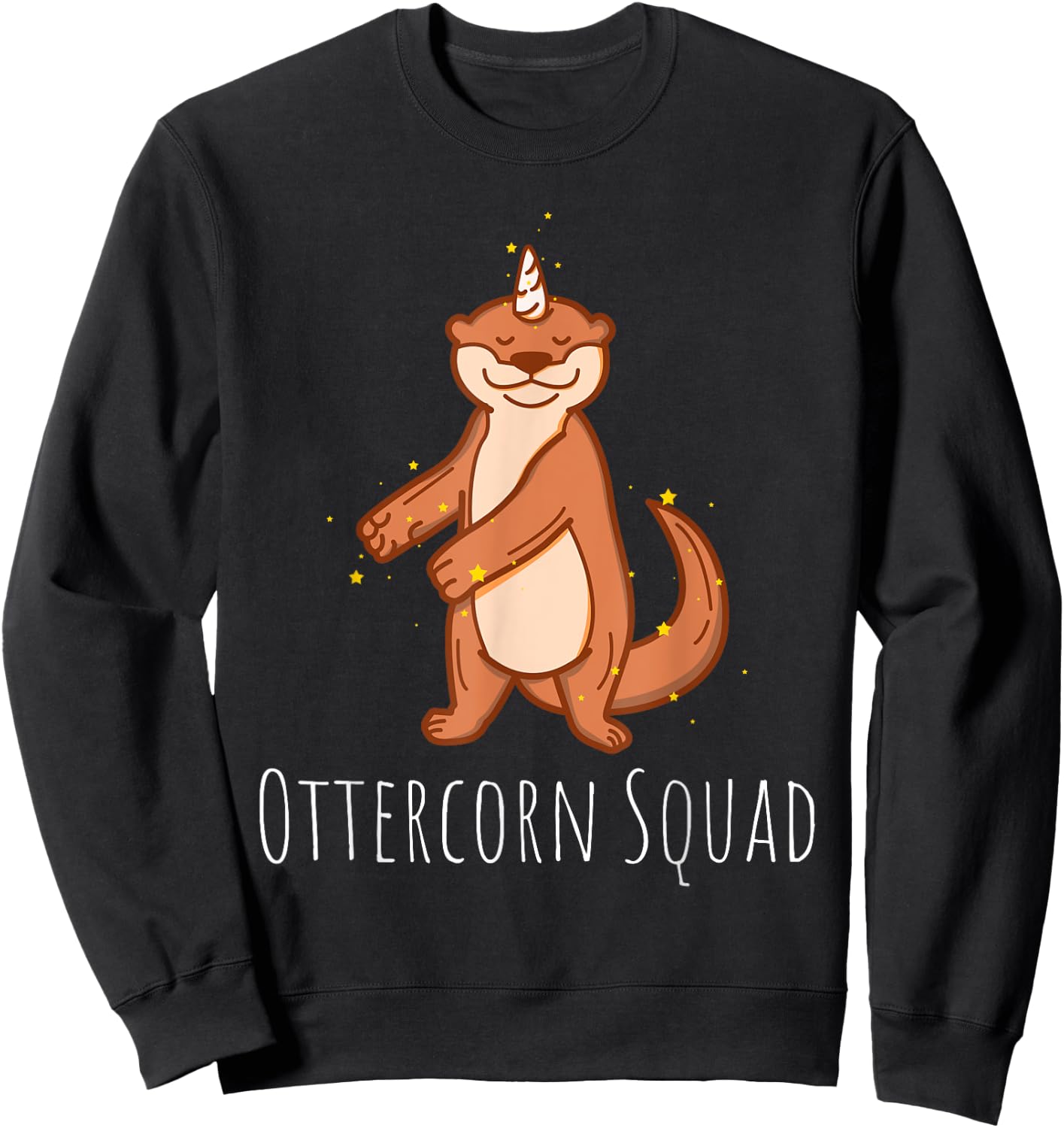 Flossing Otter Unicorn: Cute Ottercorn Squad Gift Sweatshirt - Sweatshirt | Black