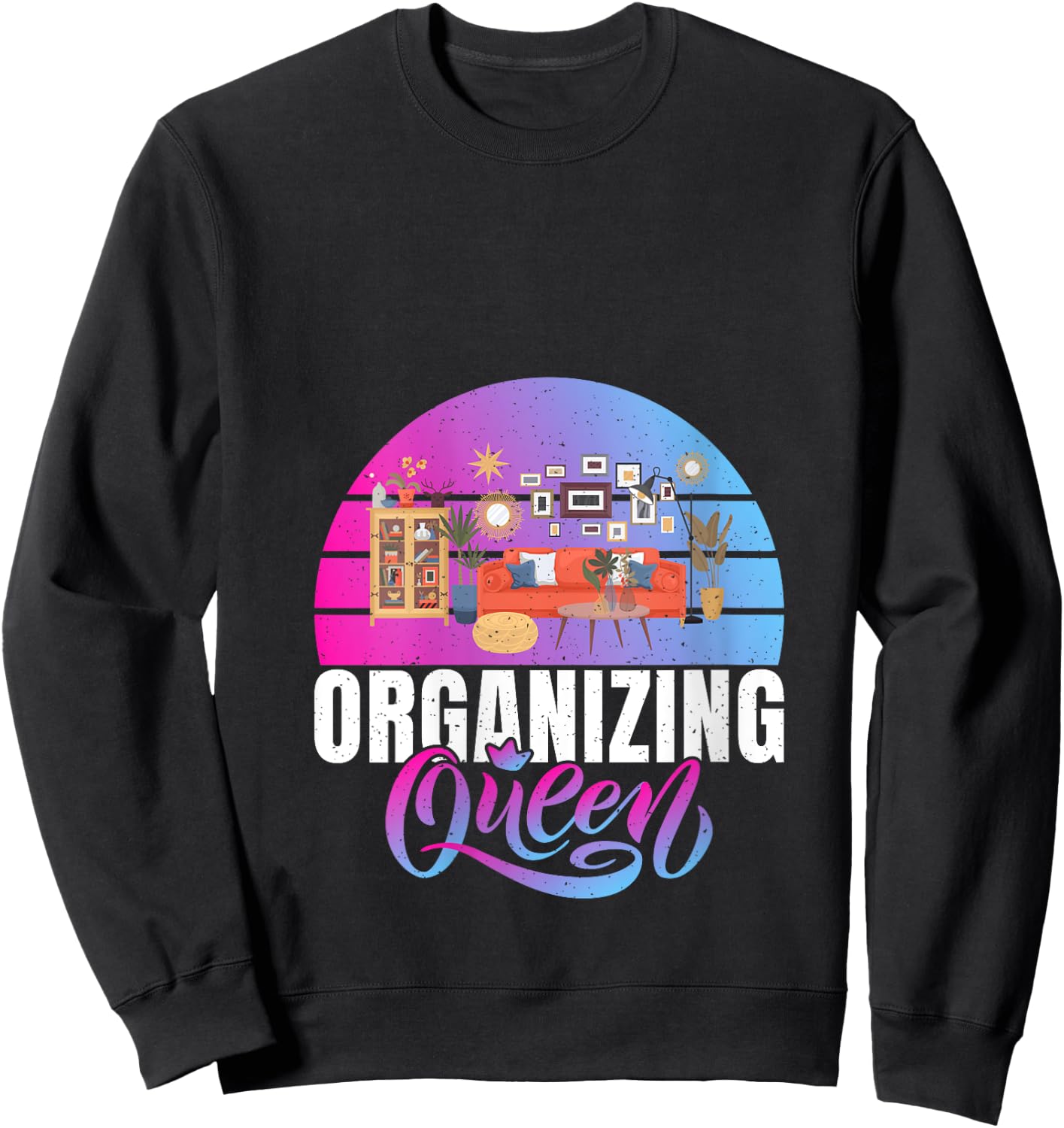 Organizing Queen Organizer V-Neck Sweatshirt - Sweatshirt | Black