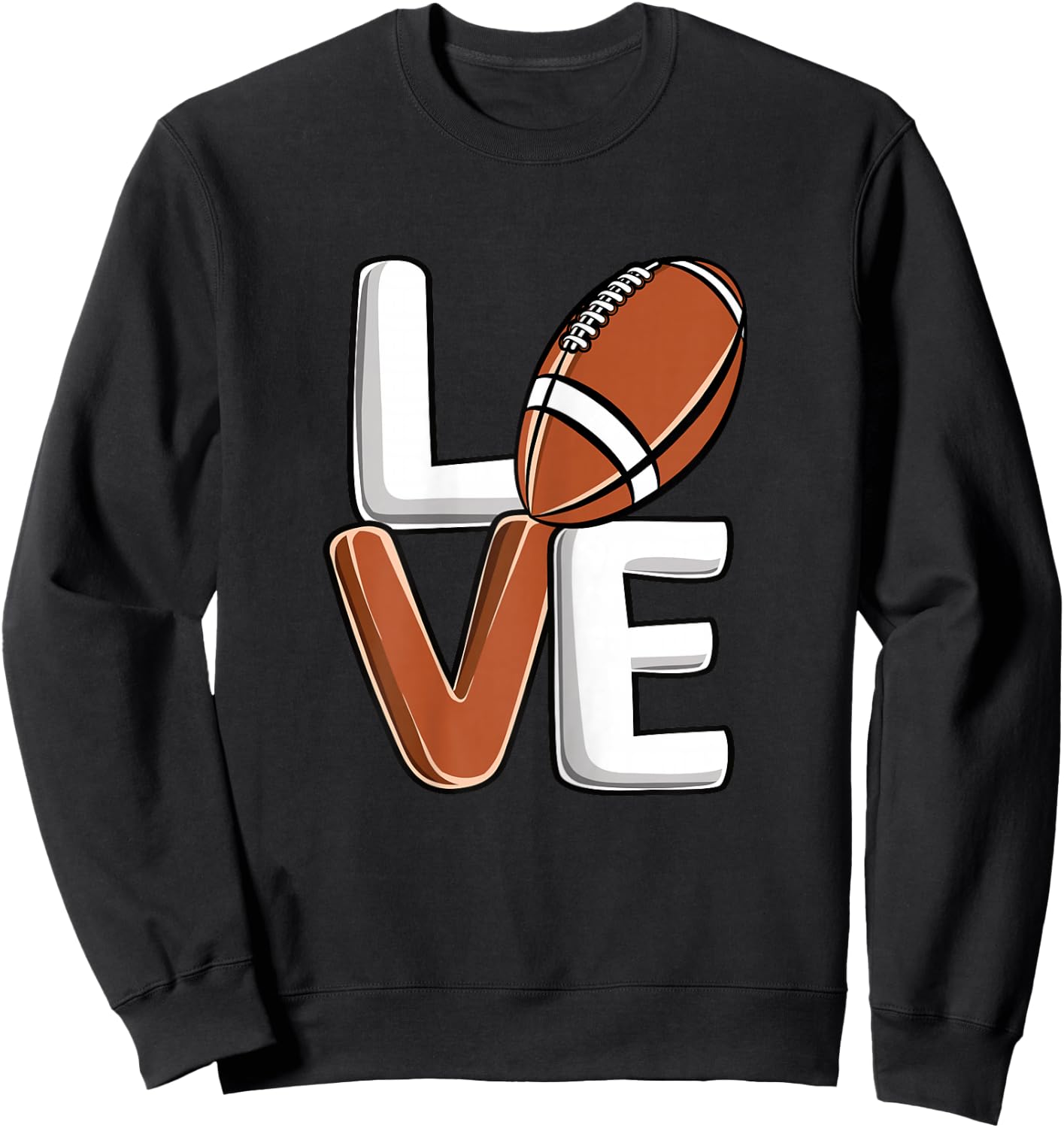 American Football Love Football Player Women Girls Sweatshirt - Sweatshirt | Black