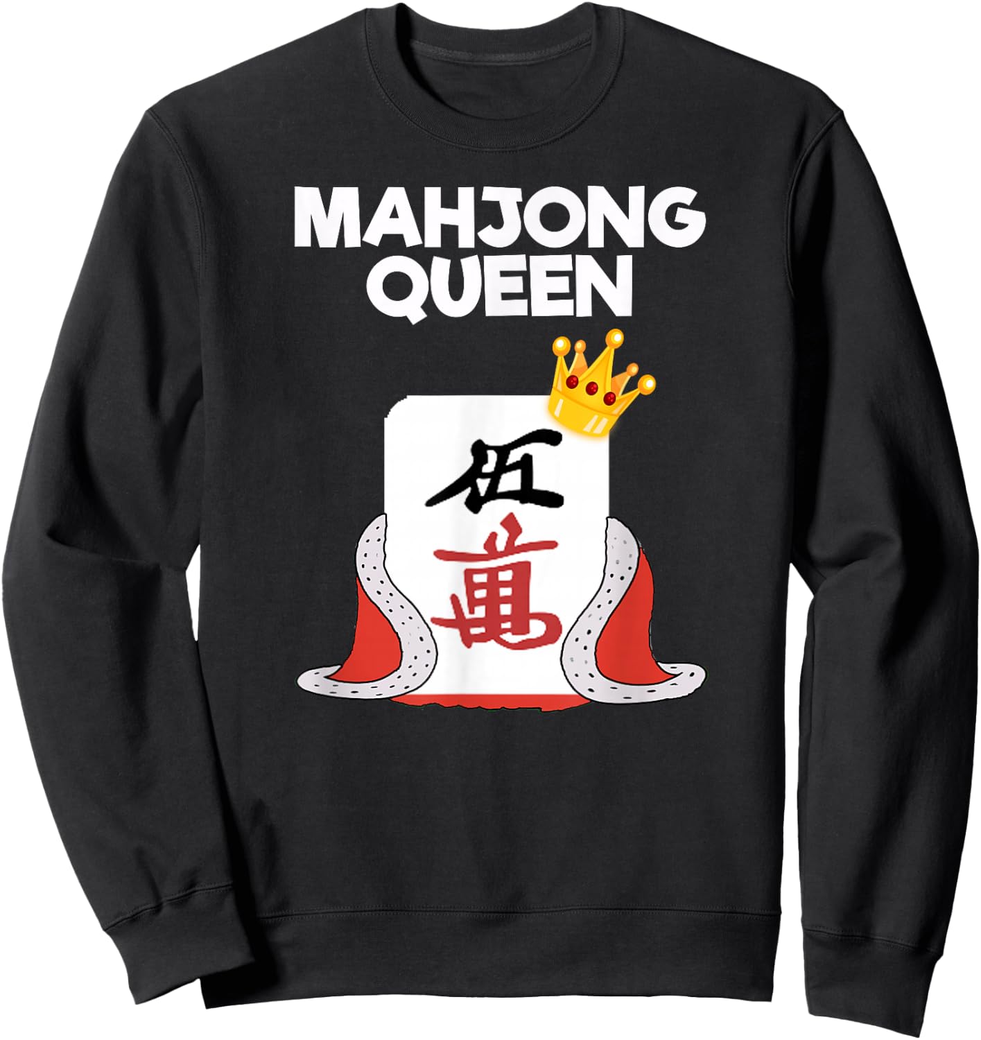 Mahjong - Funny Mahjong Queen Sweatshirt - Sweatshirt | Black