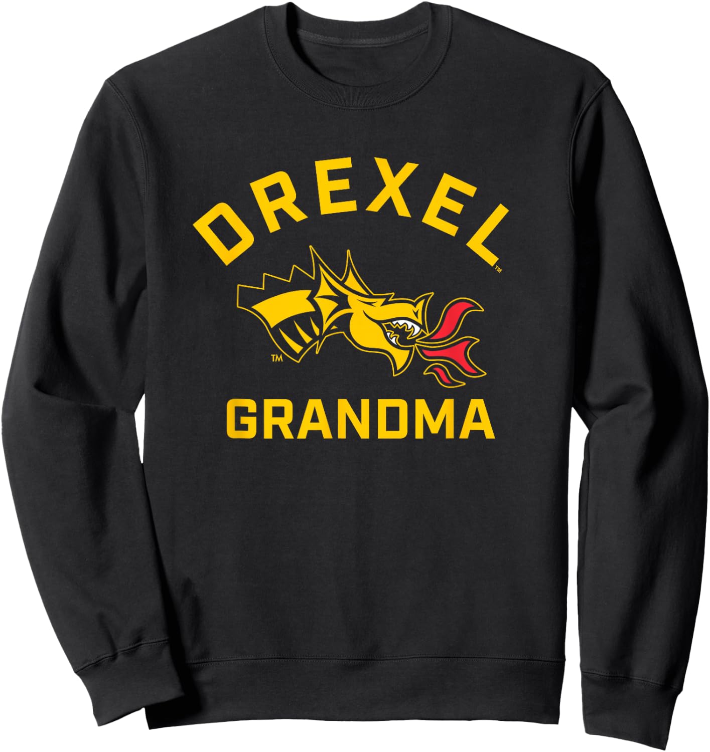 Drexel University Dragons Arched Grandma Sweatshirt - Sweatshirt | Black