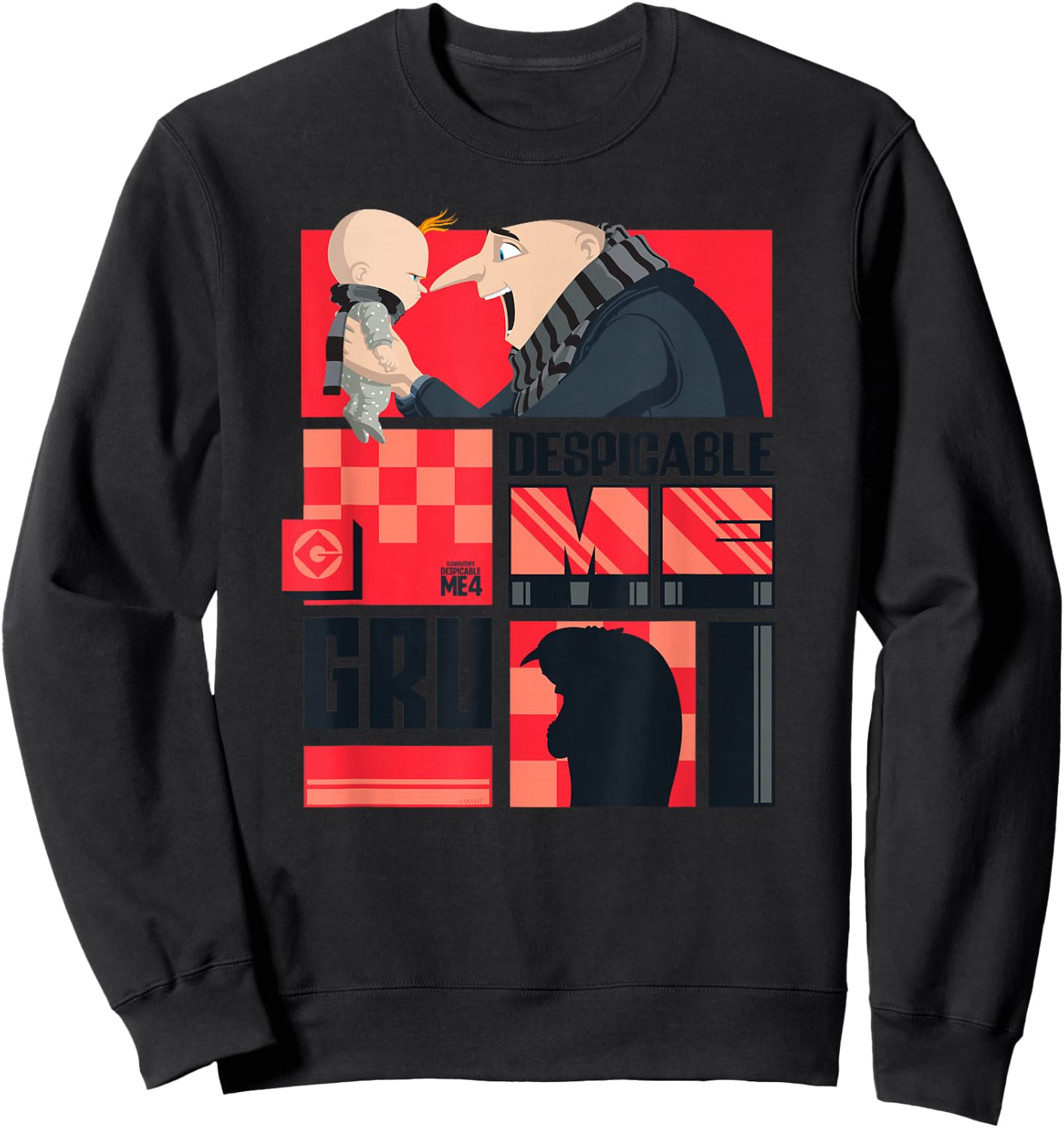 Minions Despicable Me 4 Gru & Gru Jr. Sweatshirt - Sweatshirt | Black