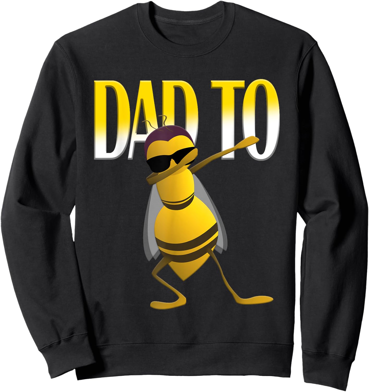 Dabbing Bee Funny Dad To Be Shirt Sweatshirt - Sweatshirt | Black