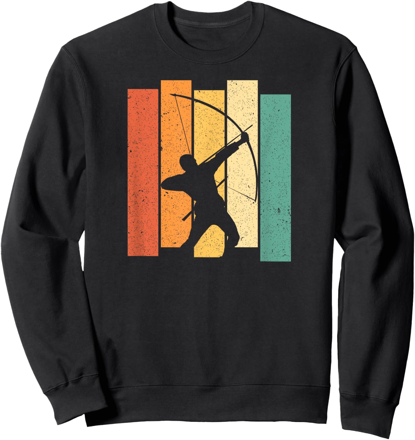 Retro Archery Design for Archer Men Sweatshirt - Sweatshirt | Black