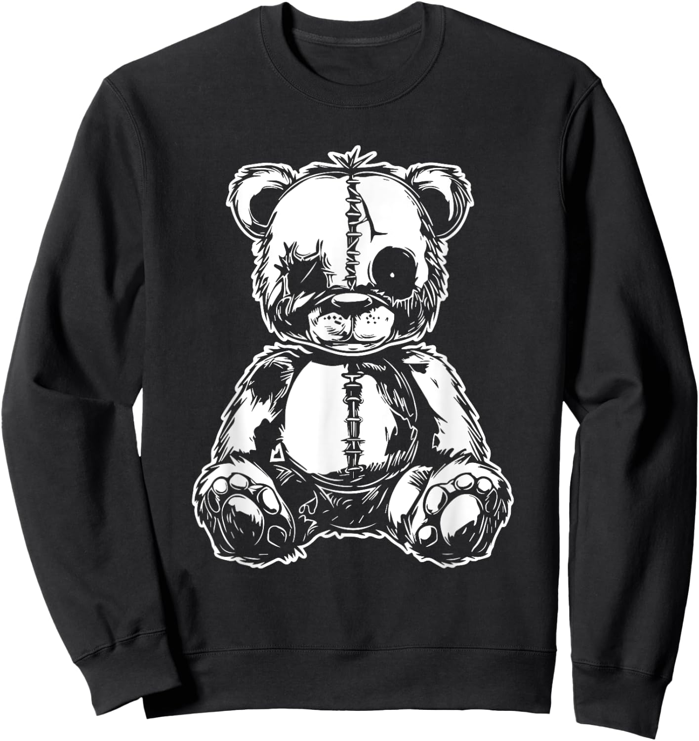 Horror Teddy Bear Sweatshirt - Sweatshirt | Black