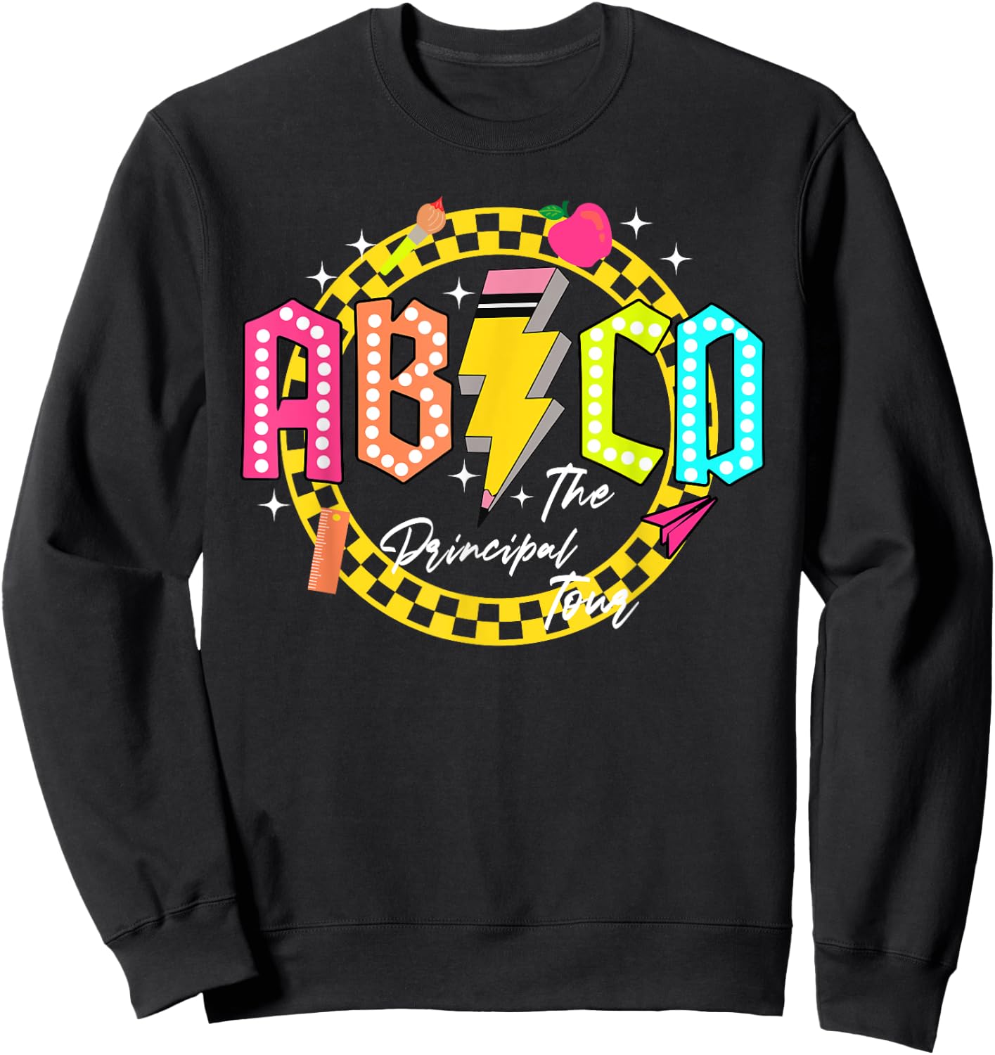 Principal Tour First Day Of School ABCD Teacher Kindergarten Women Sweatshirt - Sweatshirt | Black
