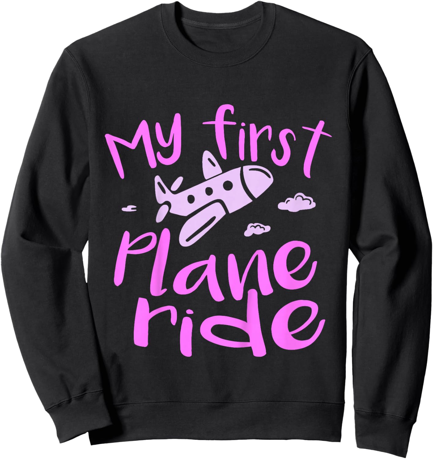 Kids My first plane ride girl Sweatshirt - Sweatshirt | Black