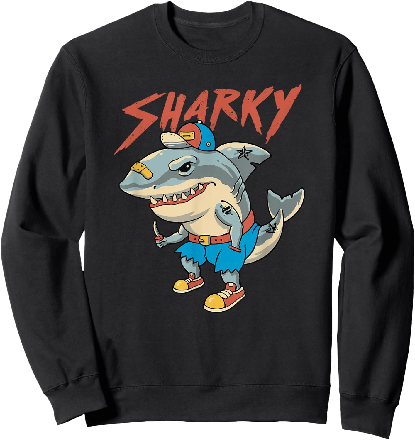 Sharky Boy Sweatshirt - Sweatshirt | Black
