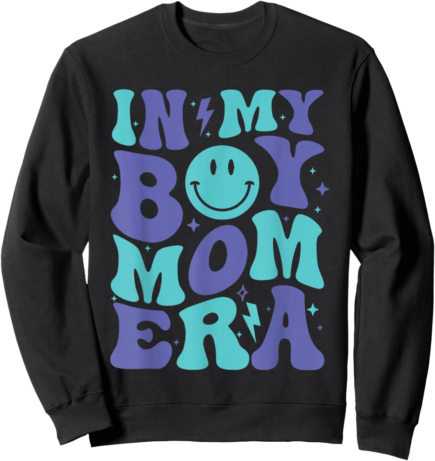 In My Boy Mom Era Boy Mama Gender Reveal Sweatshirt - Sweatshirt | Black