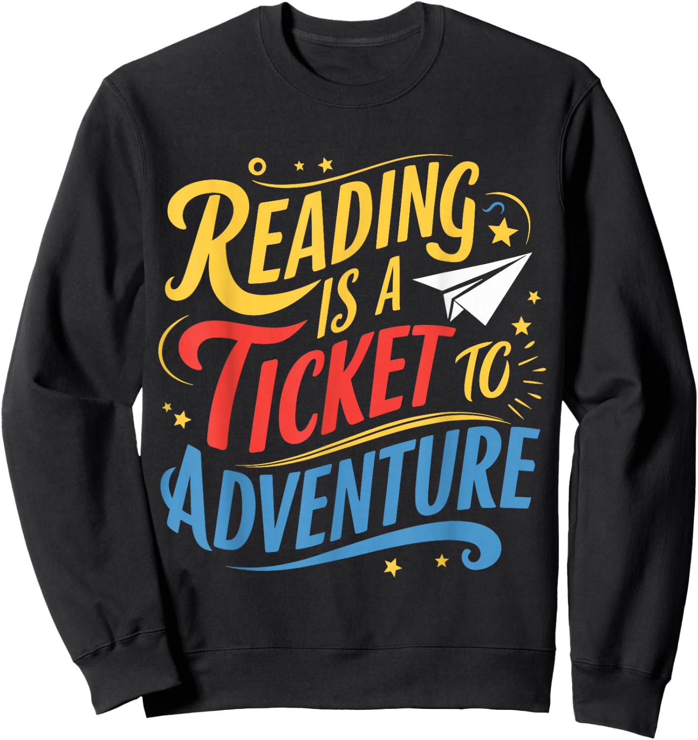 Book Adventure Library Student Teacher Sweatshirt - Sweatshirt | Black