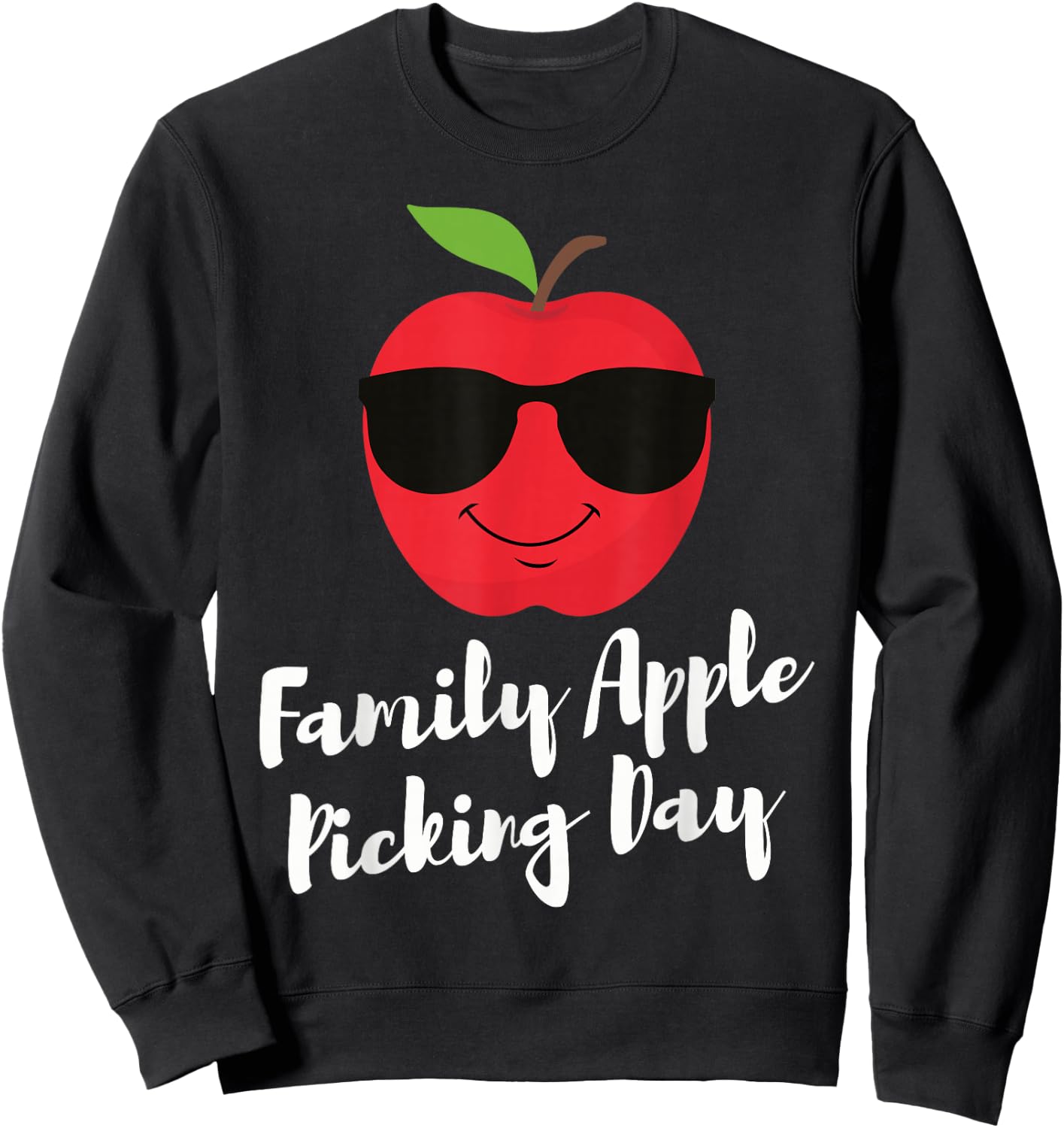 Family Apple Picking Day Apple picking season Sweatshirt - Sweatshirt | Black