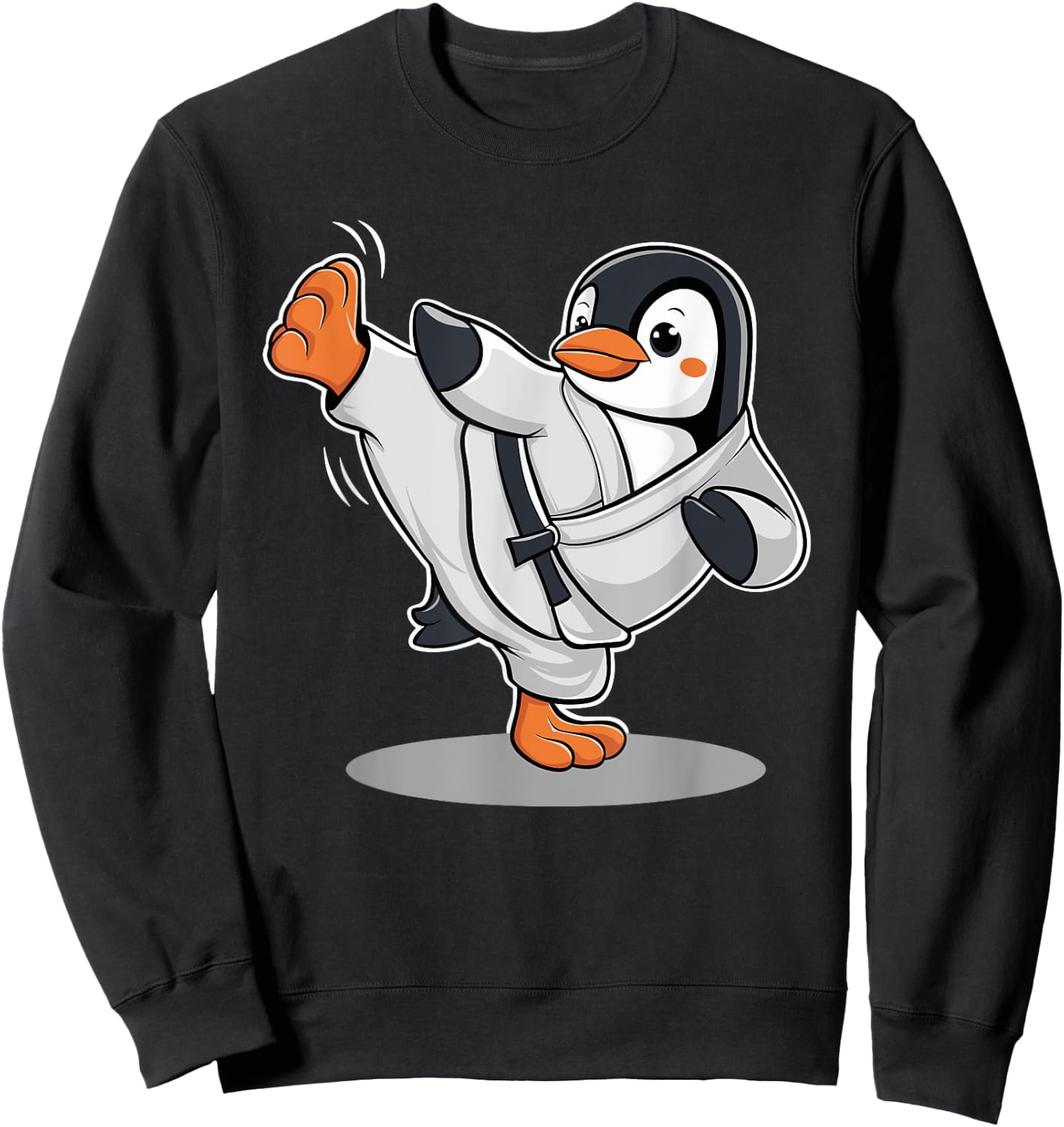 Karate Penguin Martial Arts Judo Taekwondo Penguin Sweatshirt - Sweatshirt | Black