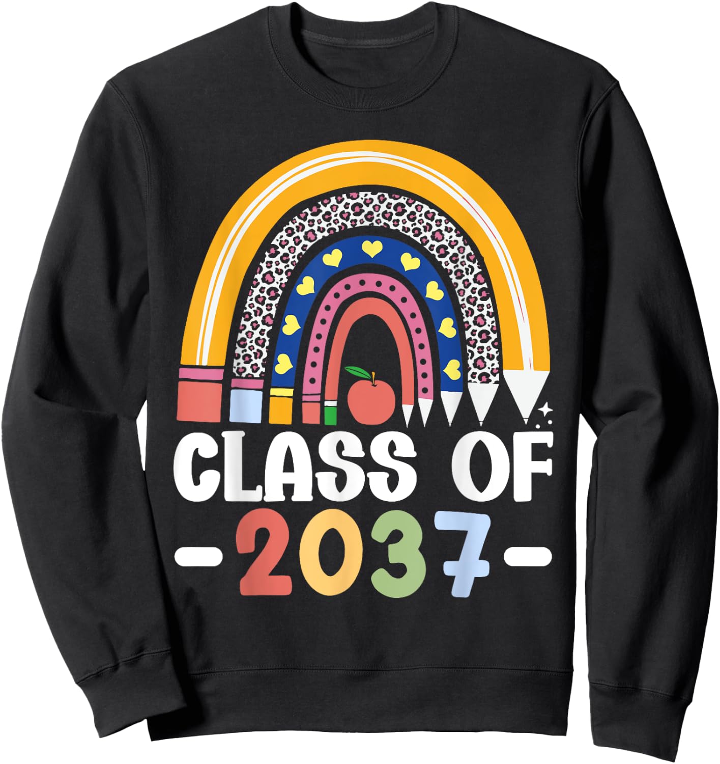 Class Of 2037 Kindergarten To Graduation Sweatshirt - Sweatshirt | Black
