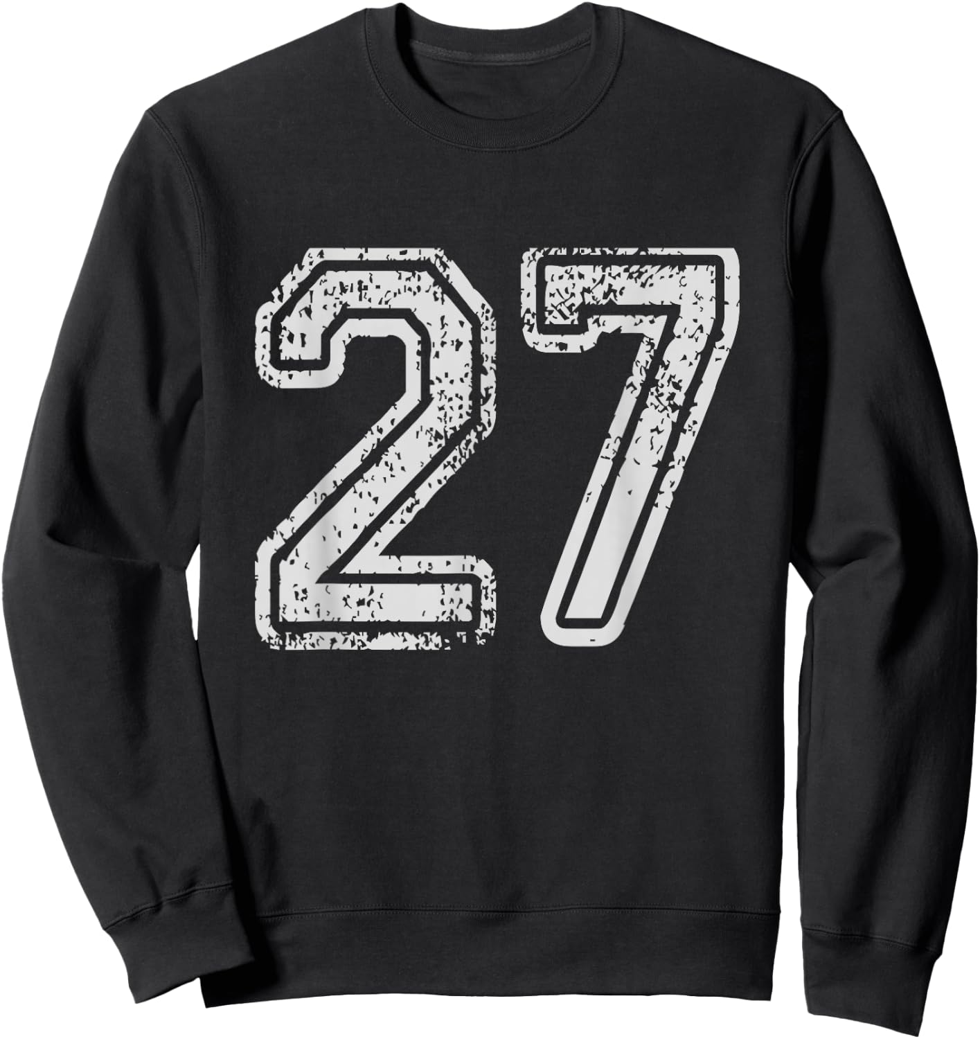 Team Jersey Uniforms Number 27 School Sports 27th Birthday Sweatshirt - Sweatshirt | Black