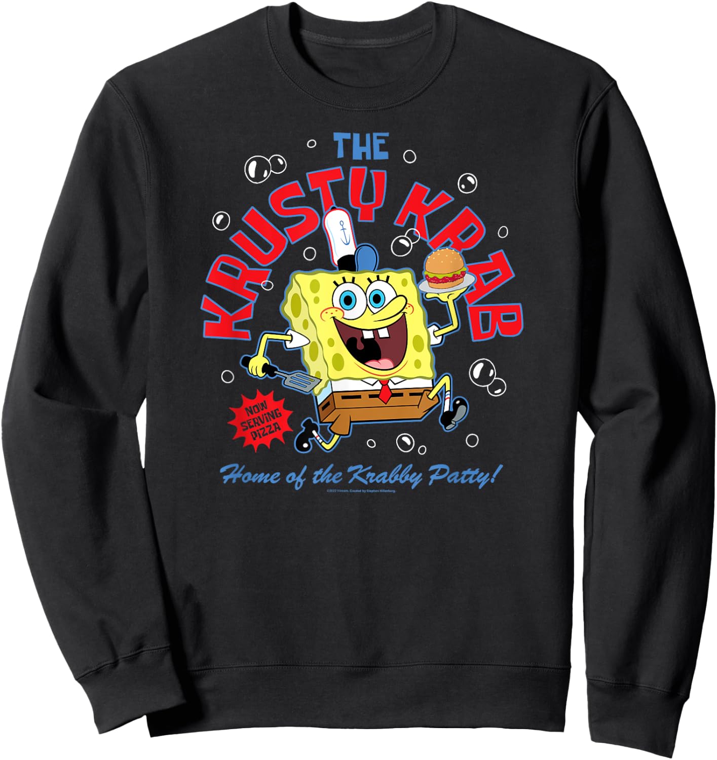 SpongeBob SquarePants - Krusty Krab Home of the Krabby Patty Sweatshirt - Sweatshirt | Black