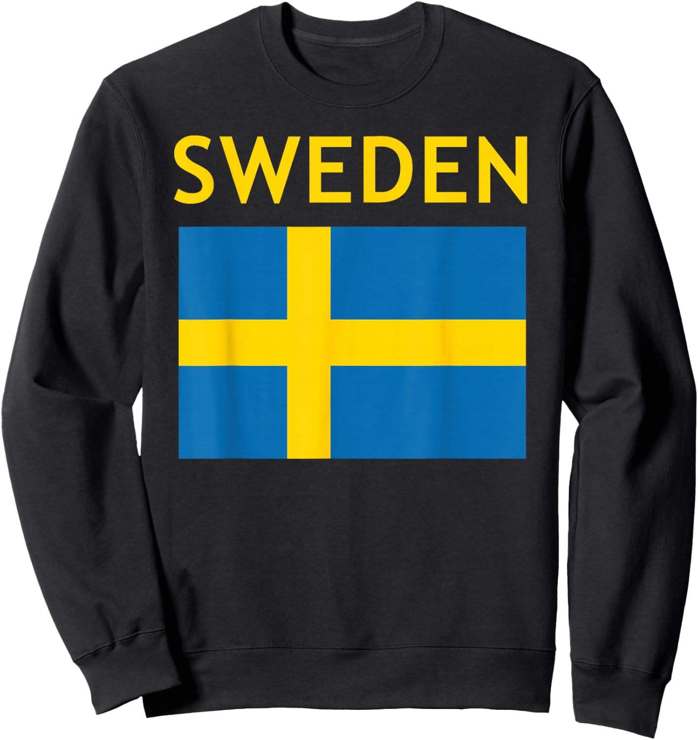 Vintage Sweden Flag Swedish Souvenir Boys Girls Toddler Sweatshirt - Sweatshirt | Black