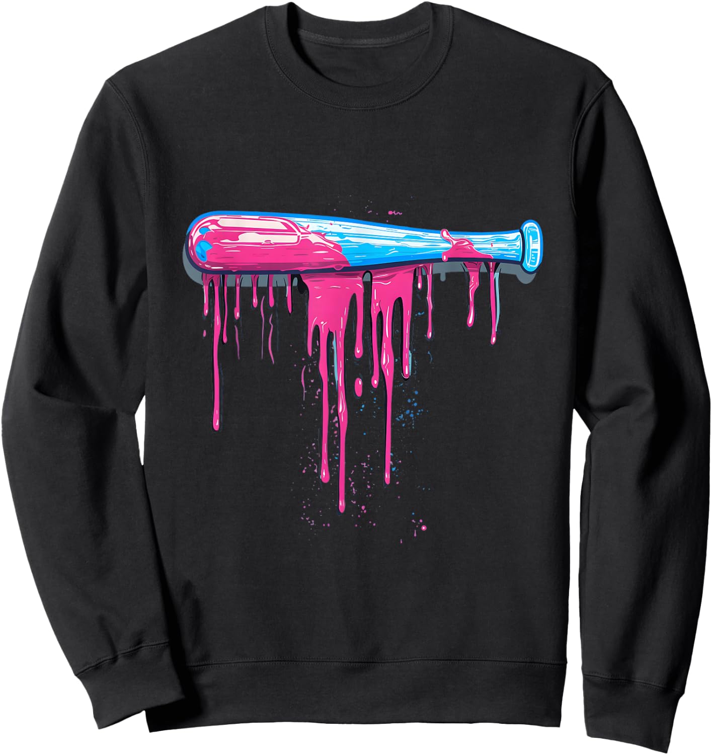 Baseball Bat with Sprinkles Drip Cool Boys Sweatshirt - Sweatshirt | Black