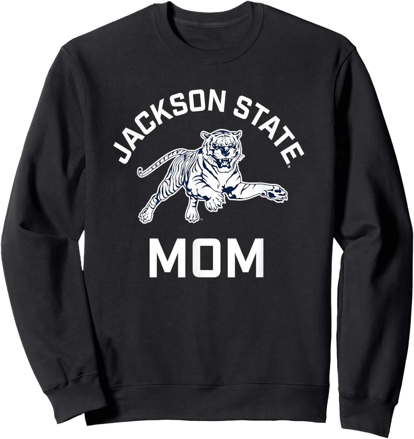Jackson State University Tigers Arched Mom Sweatshirt - Sweatshirt | Black
