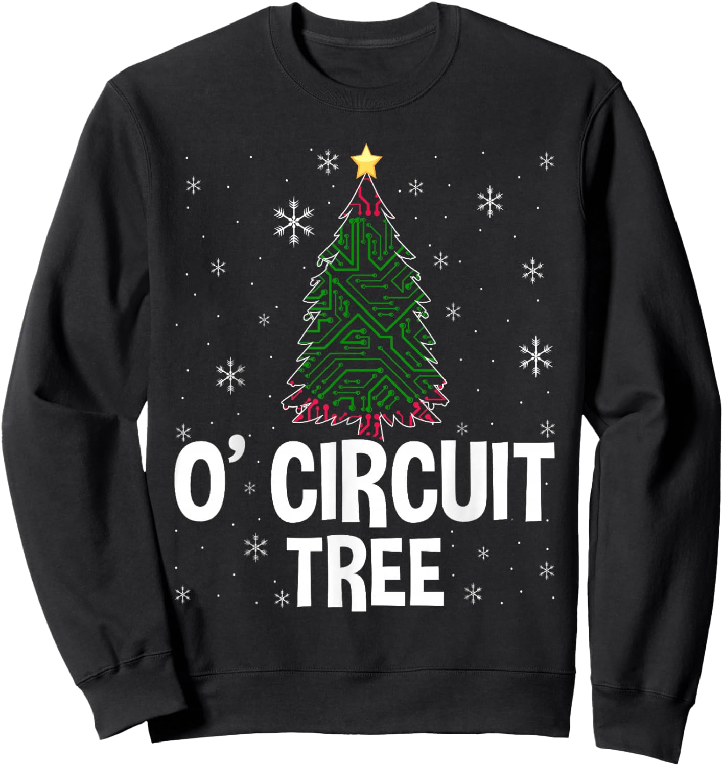 O' Circuit Tree Funny Engineering Expert Christmas Party Sweatshirt - Sweatshirt | Black