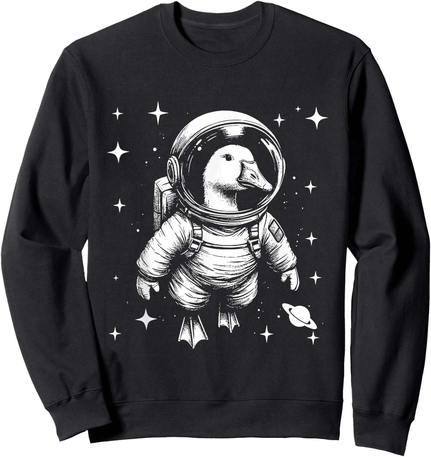 Goose Dad Mom Space - Astronaut Goose Sweatshirt - Sweatshirt | Black