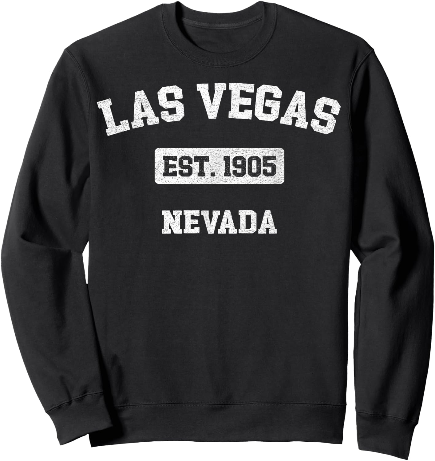 Vintage Las Vegas Nevada NV Est. 1905 Souvenir Sweatshirt - Sweatshirt | Black
