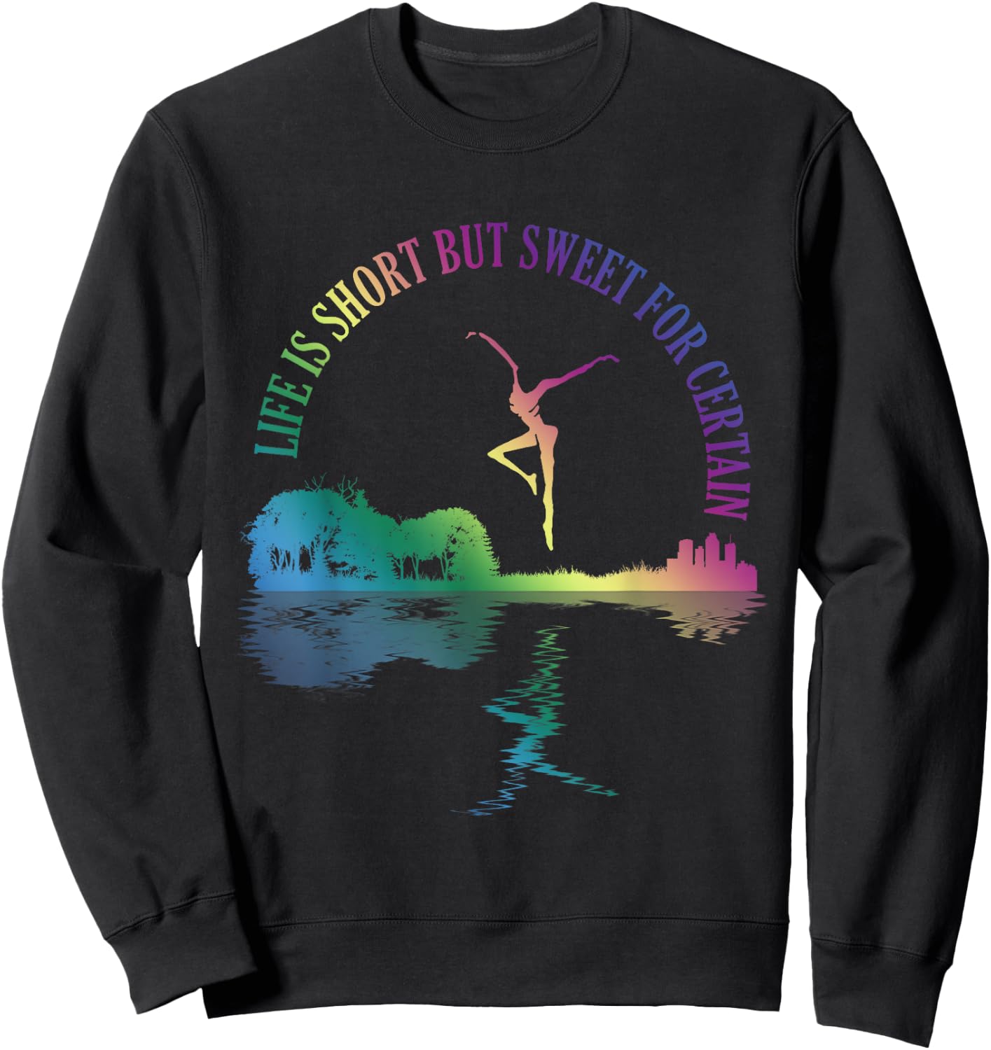 Life Is Short Retro Guitars Lovers But Sweet For Certain Sweatshirt - Sweatshirt | Black